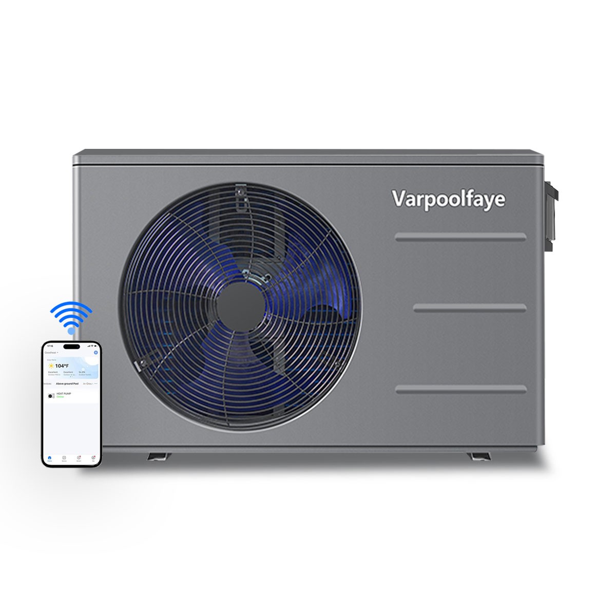 Varpoolfaye Above Ground Pool Heat Pump for Inground Swim Pool Heater 30000BTU