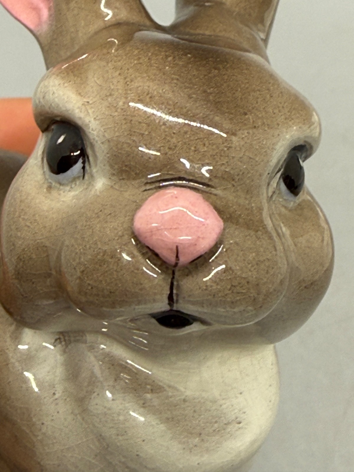 Vintage Hagen Renaker Glossy Brown Molly Rabbit