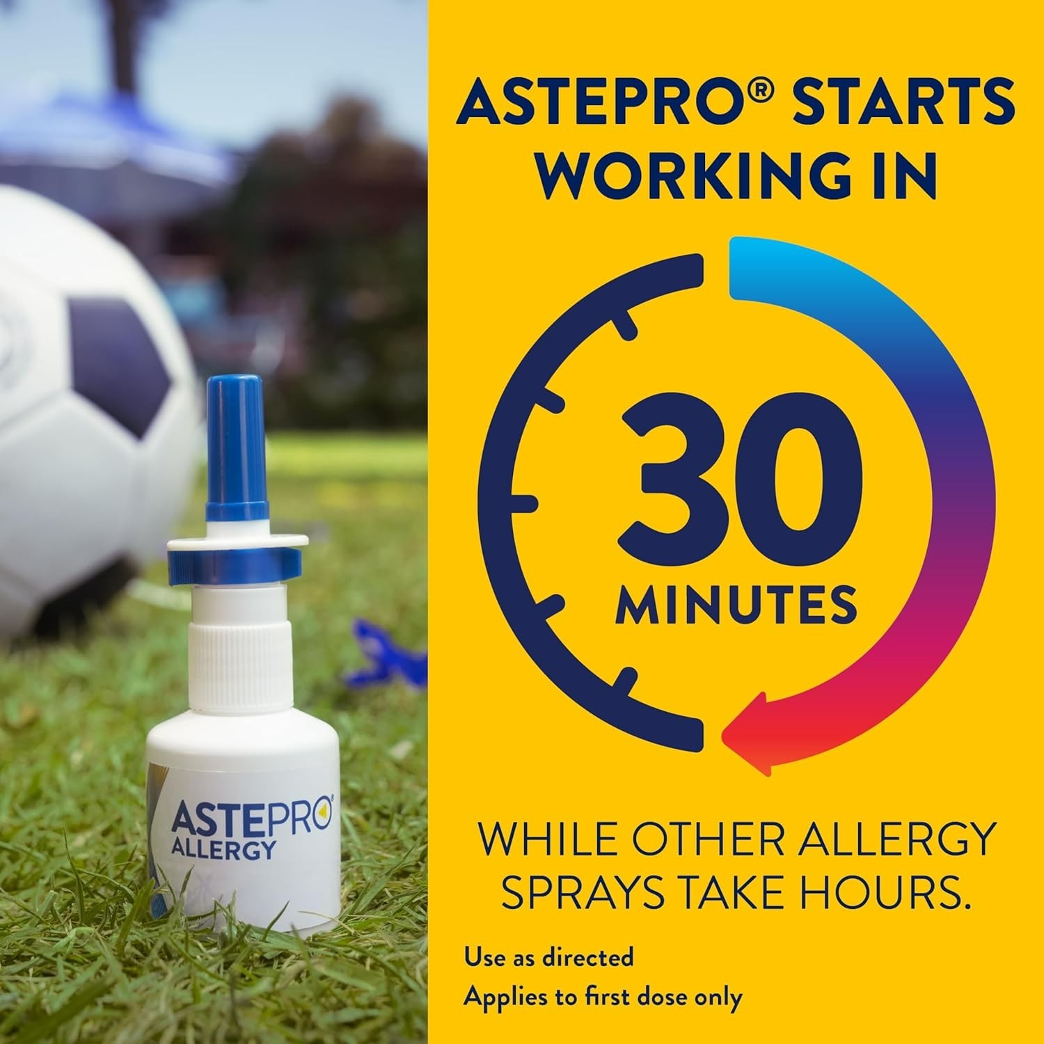 ASTEPRO ALLERGY Nasal Spray 60 Sprays 24-hour Antihistamine Steroid Free 09/28