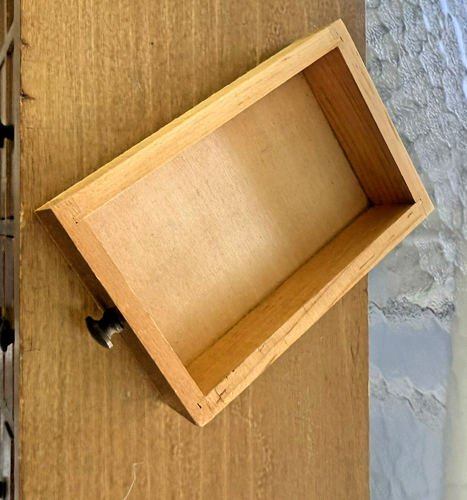 Antique MAPLE? 21 DRAWER WATCHMAKER'S CABINET CHEST CASE BOX W/ VIALS/ BOTTLES