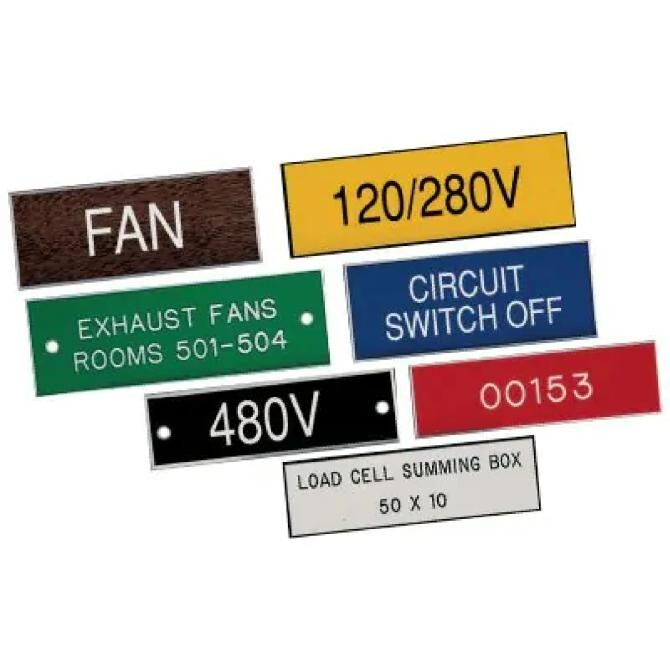 Engraved Electrical Panel Labels, Phenolic Labels, Breaker Box Labels, Meter tag