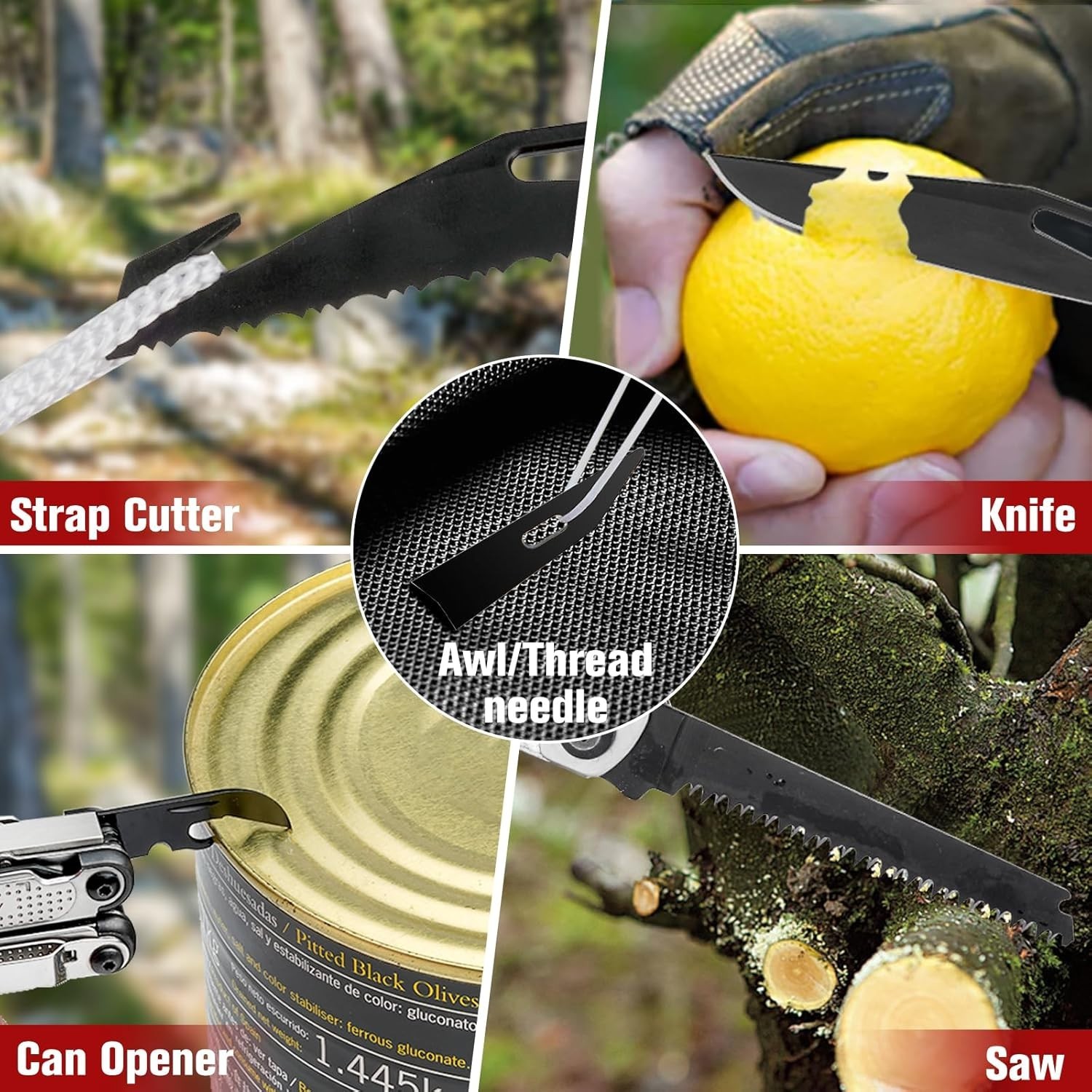 BIBURY Multitool Pliers Stainless Steel Multi Tool Rope Cutter Screwdriver Fold