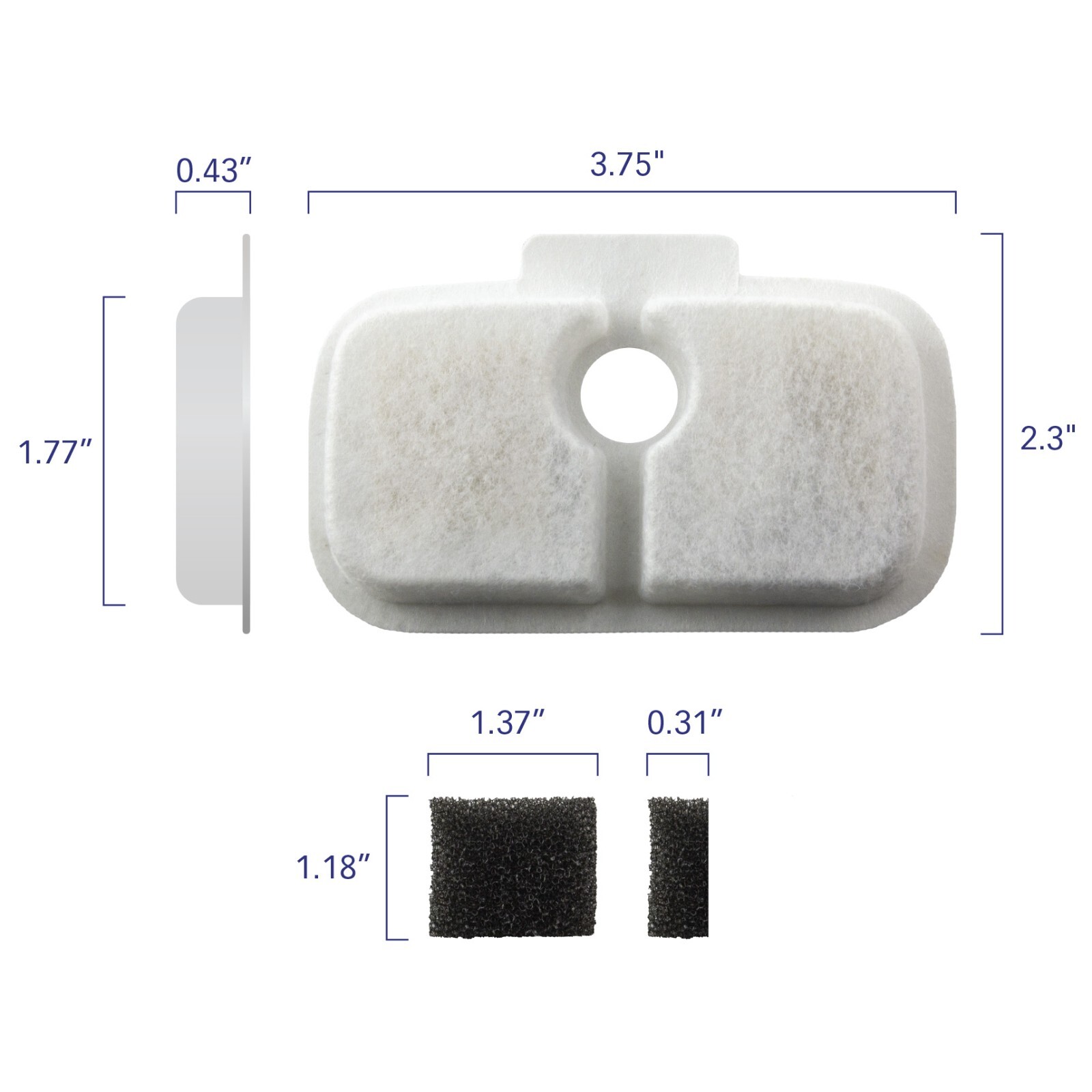 PET STANDARD Water Filter Compatible With PETLIBRO® Dockstream Pack of 12