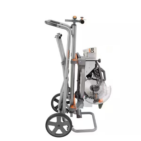 RIDGID Universal Portable Mobile Miter Saw Stand with Mounting Braces, Wheels