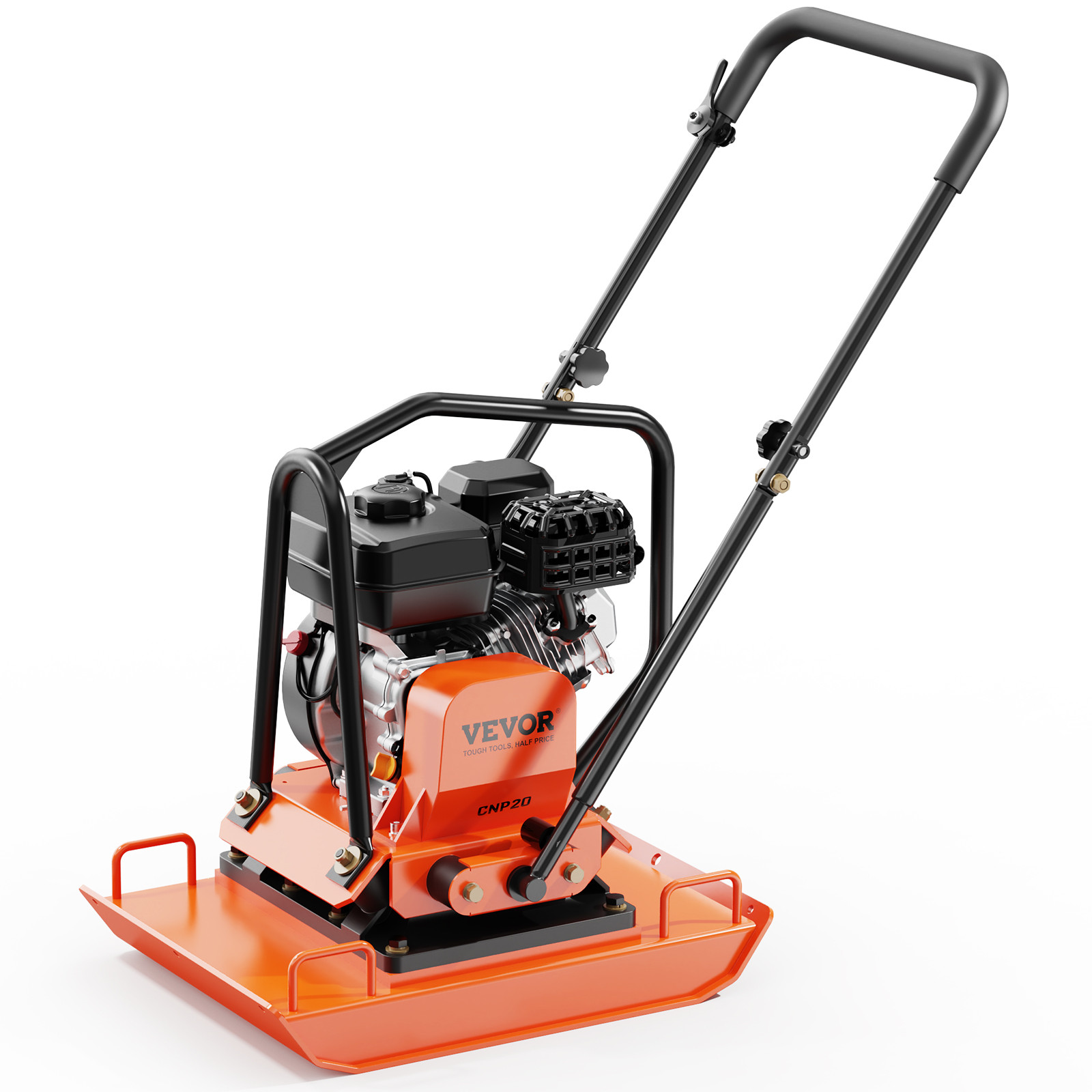 VEVOR 7.0hp Walk-Behind Vibratory Plate Compactor Soil Dirt Rammer Gas Engine