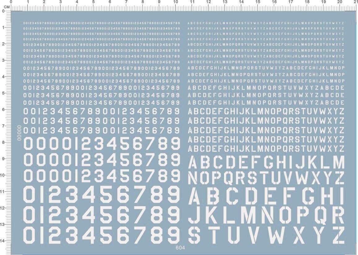 USAAF USA Letter Number Decals for different scales Model Kits White/Black