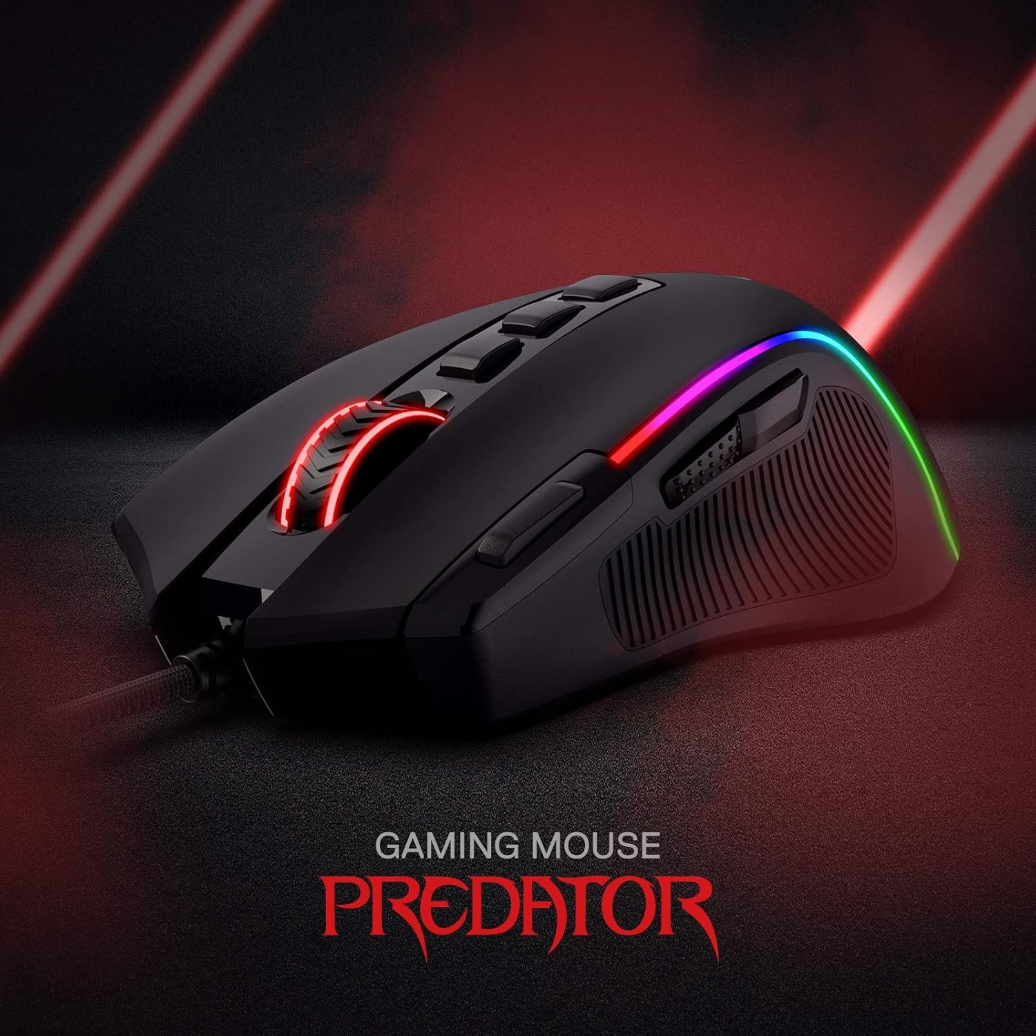 Redragon M612 Predator RGB Gaming Mouse, 8000 DPI Wired Optical Mouse