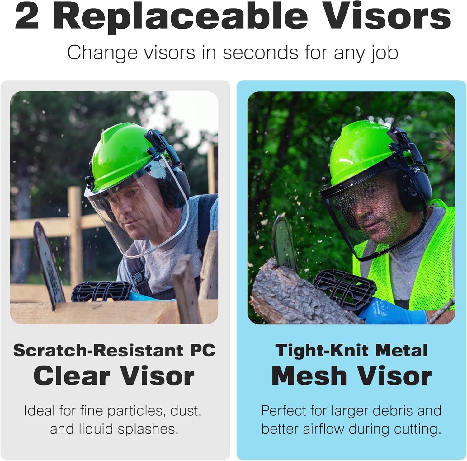 Chainsaw Helmet with Ear Protection Forestry Safety Helmet with Mesh Face Shield