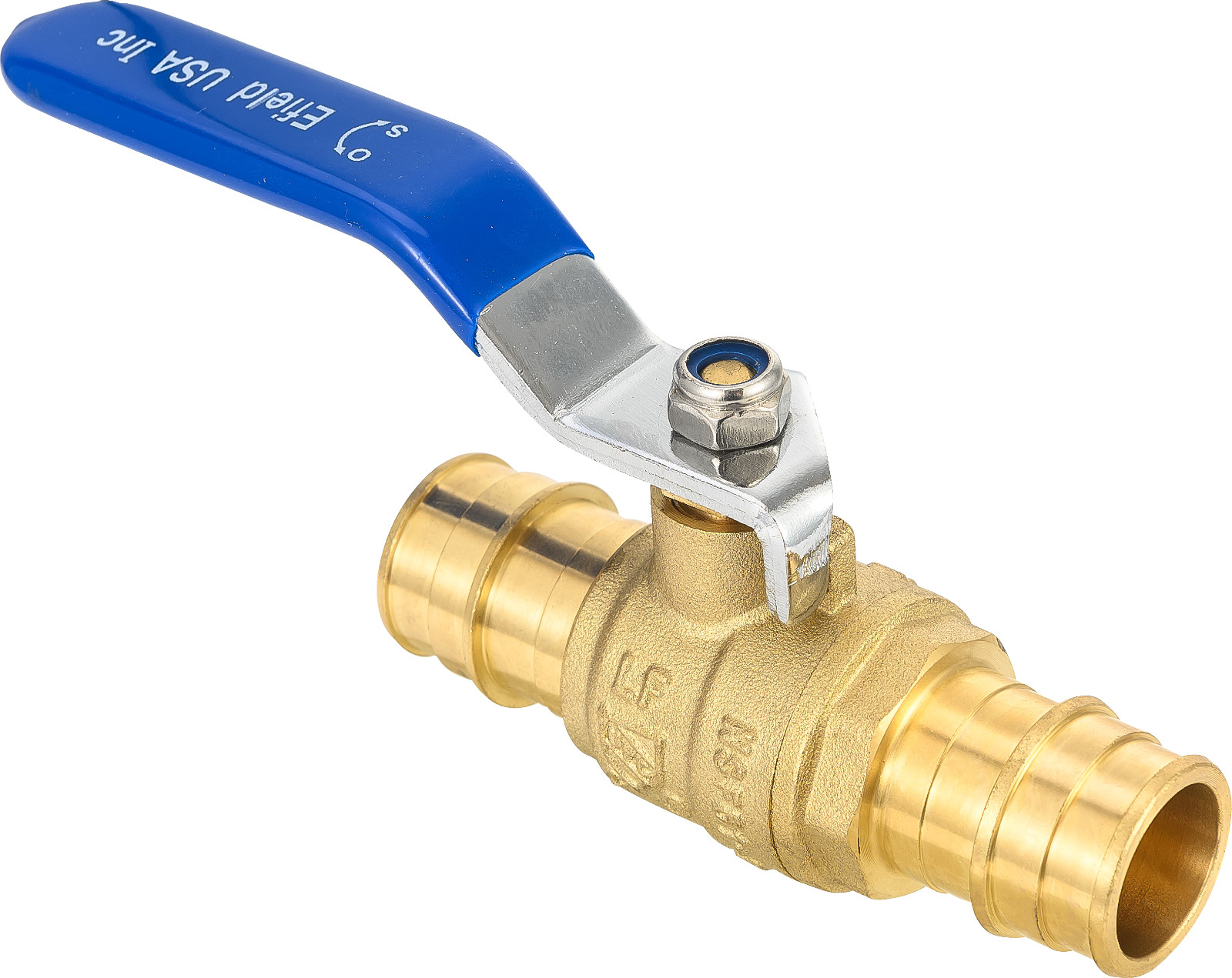 EFIELD Pex-A Expansion Ball Valve 1 to100 Pack 1",1/2", 3/4" Blue Level,LF Brass