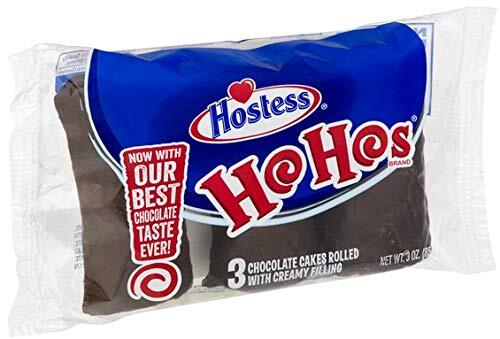 Hostess Ho Hos Chocolate Cake Rolls, 3 oz Each (Pack of 36)