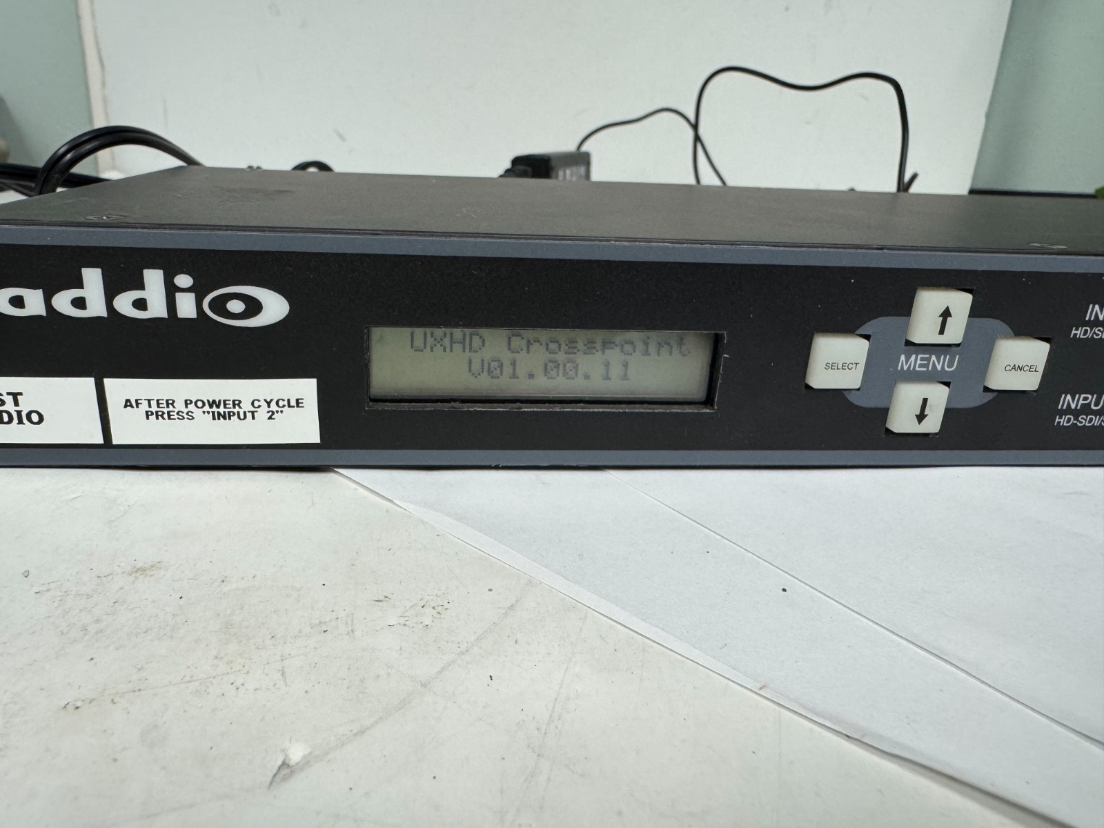 Vaddio 999-5690-000 UXHD CrossPoint Converter w/Cord. POWERS UP!