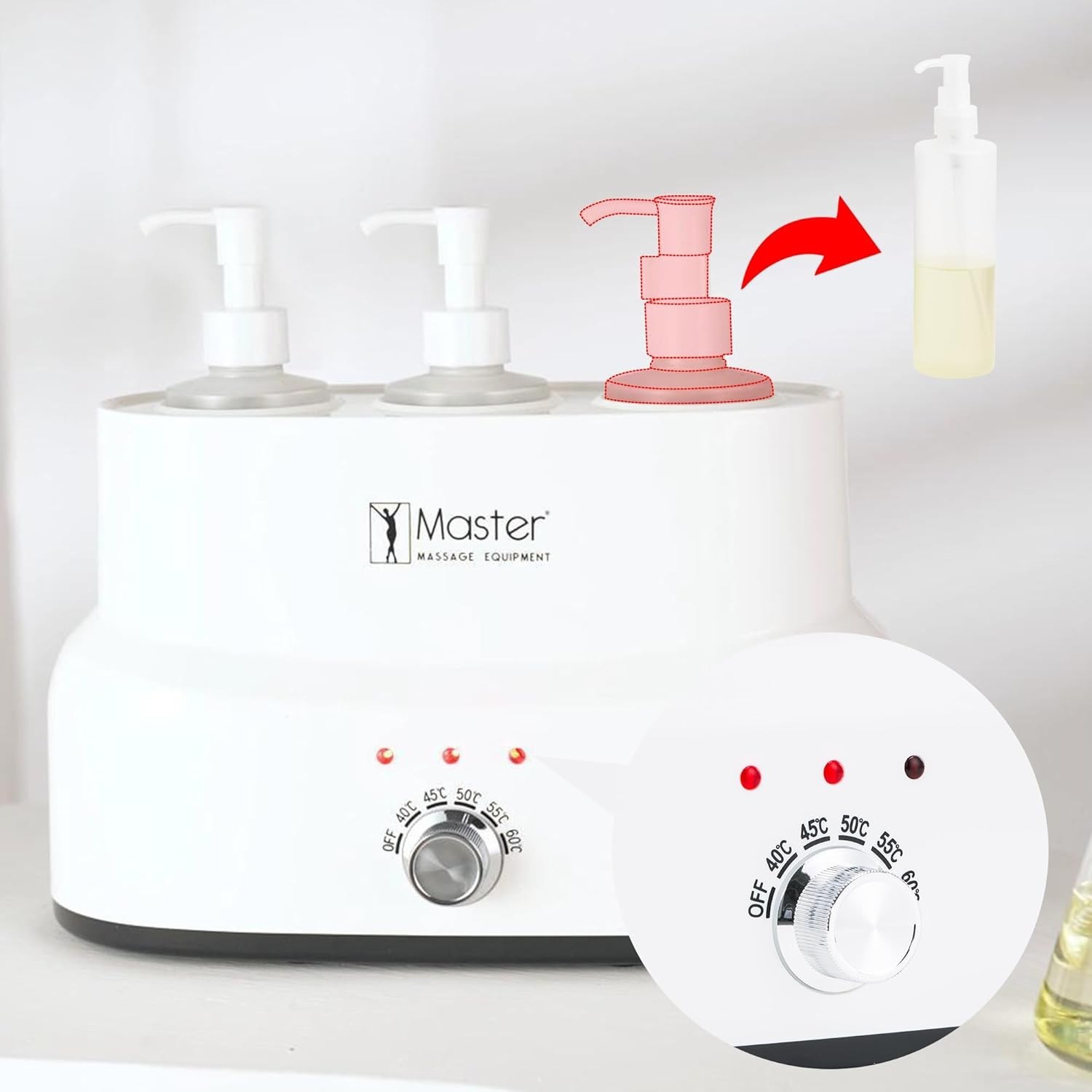 3-Bottle Massage Oil Warmer - Salon Spa Body Therapy