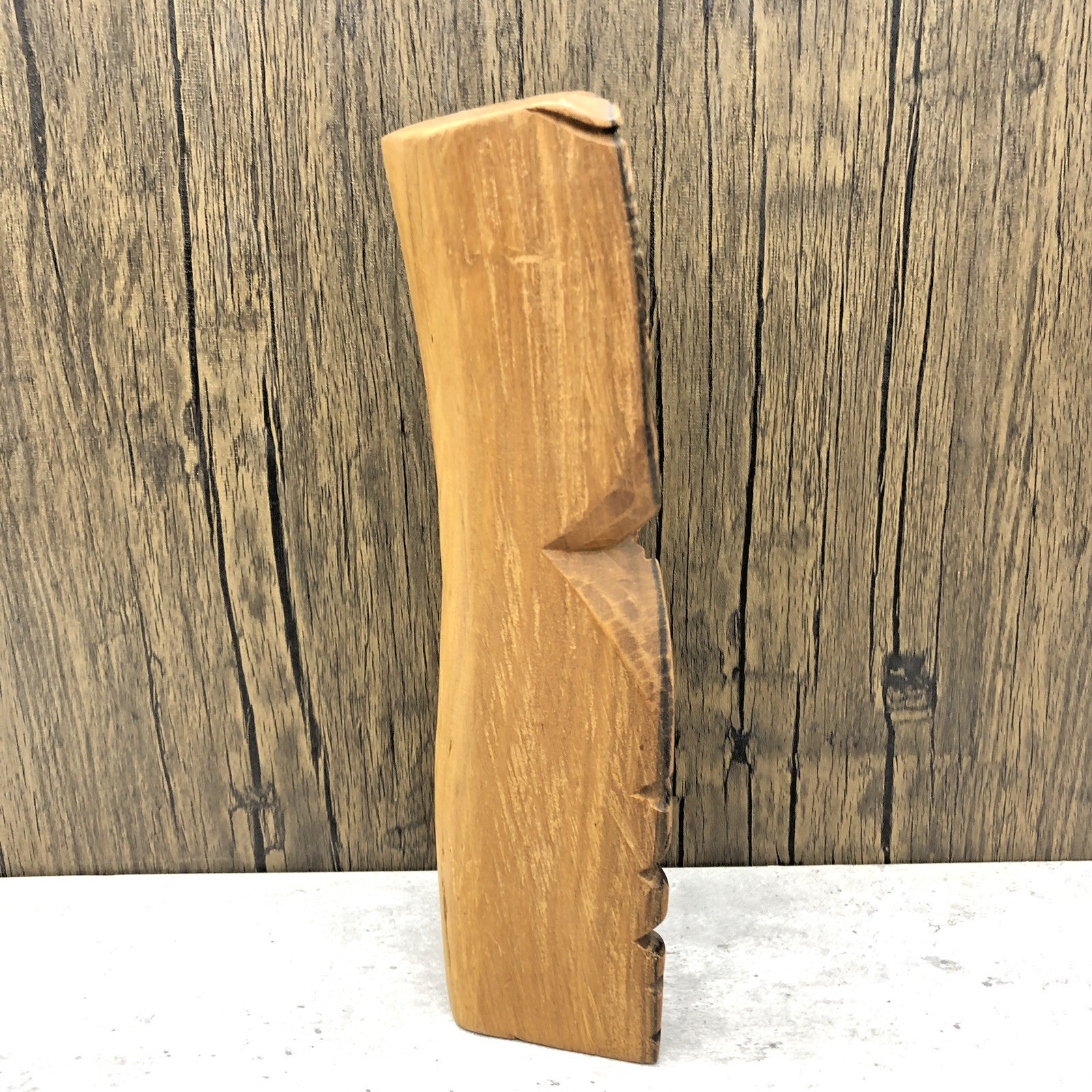 VTG Polynesian-style Mid-Century Tiki carving Hand Carved 12"