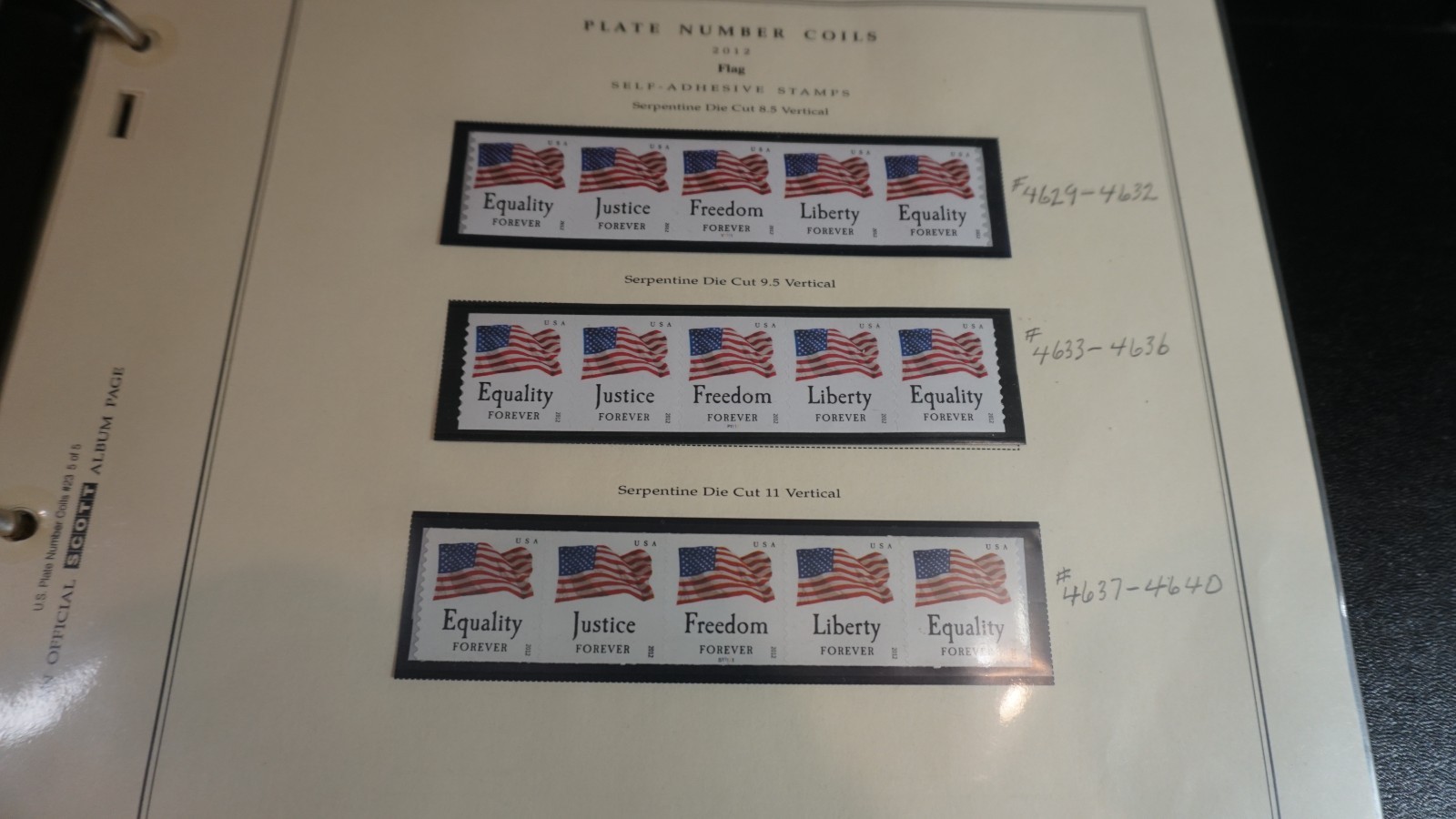 Gorgeous collection of Plate number coils in Scott album 1988-2015 MNH stamps