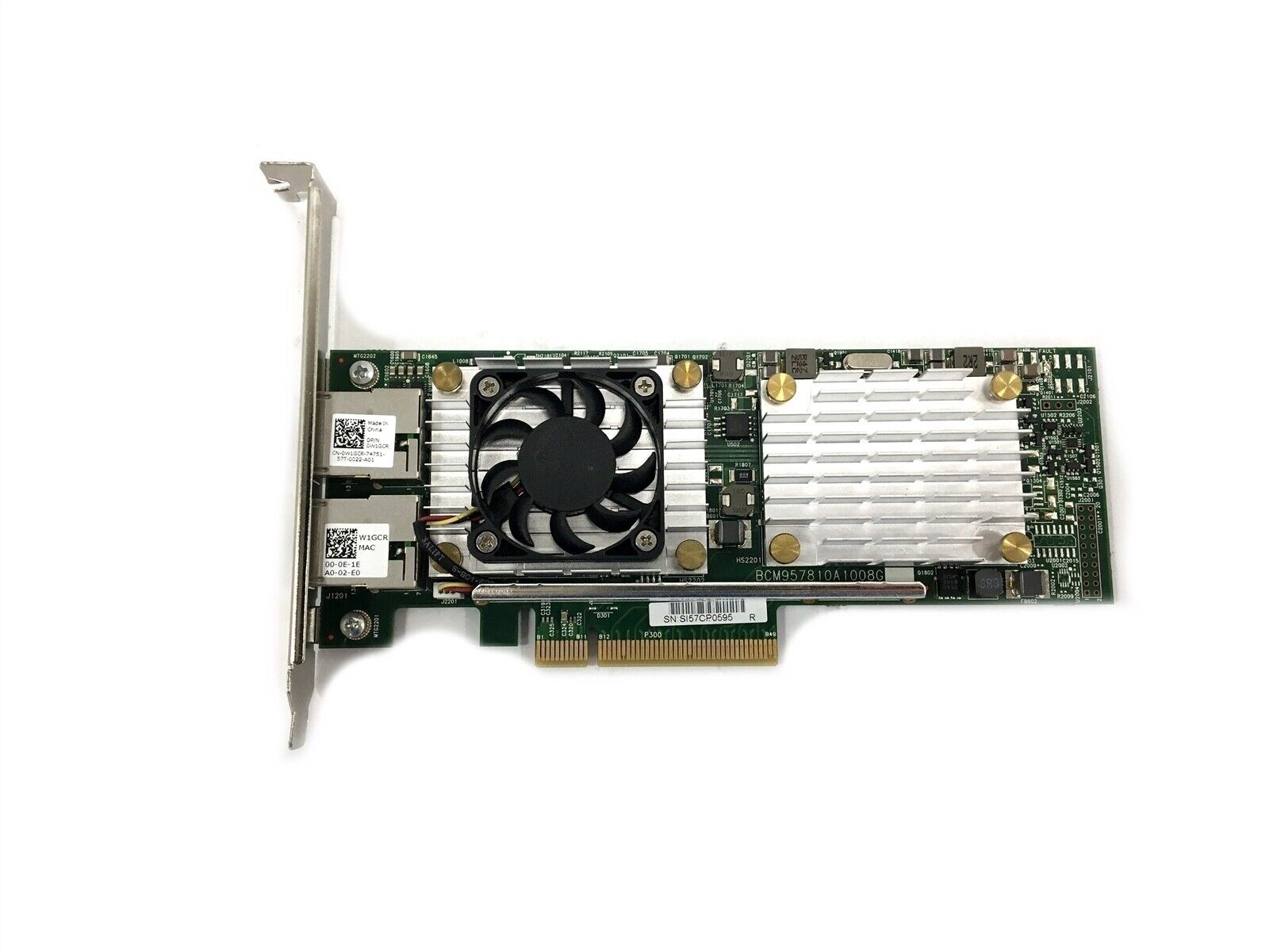 Dell Broadcom 57810S Dual Port 10GBE (RJ45) Converged Network Adapter W1GCR