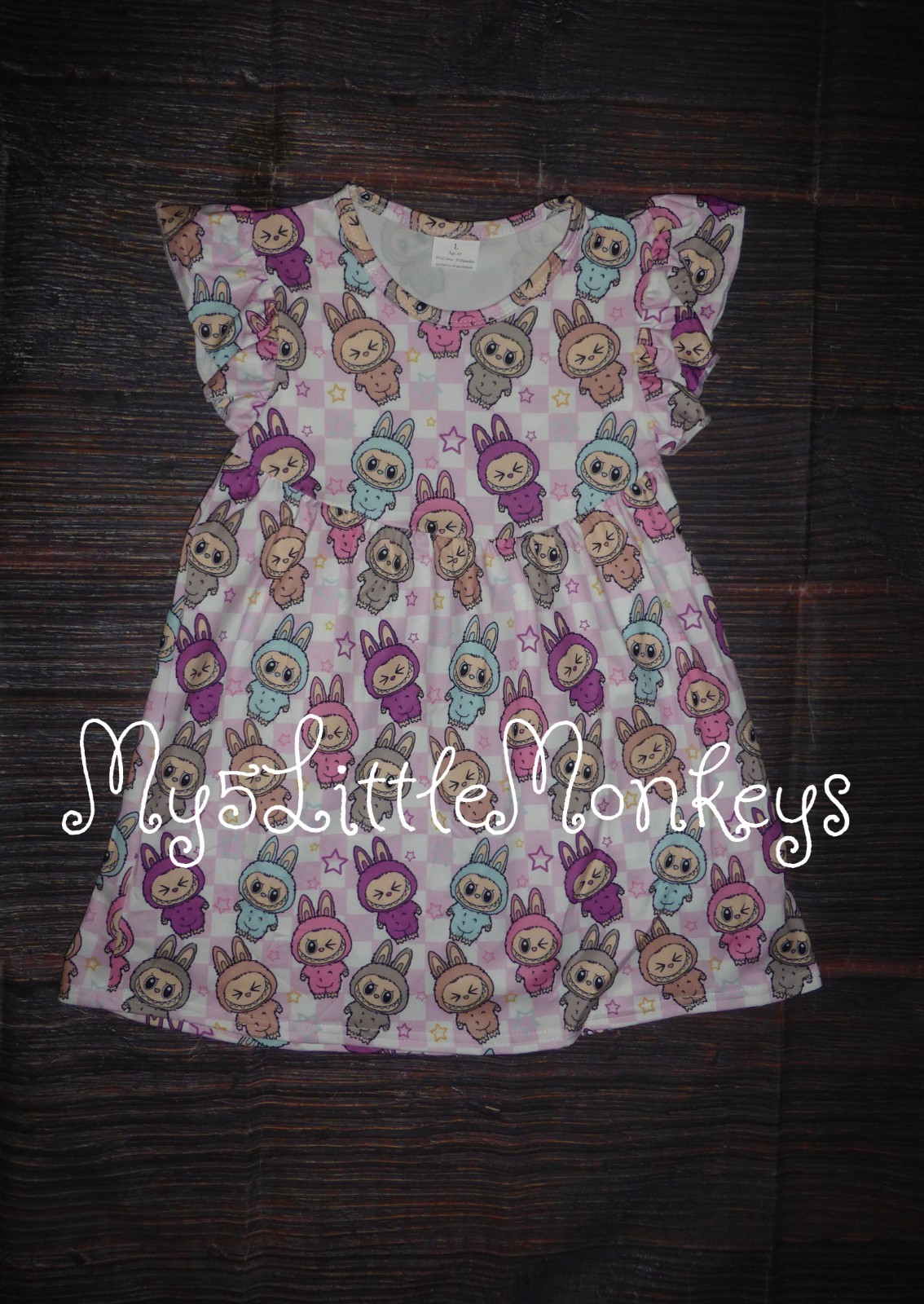 NEW Boutique Labubu Girls Sleeveless Dress