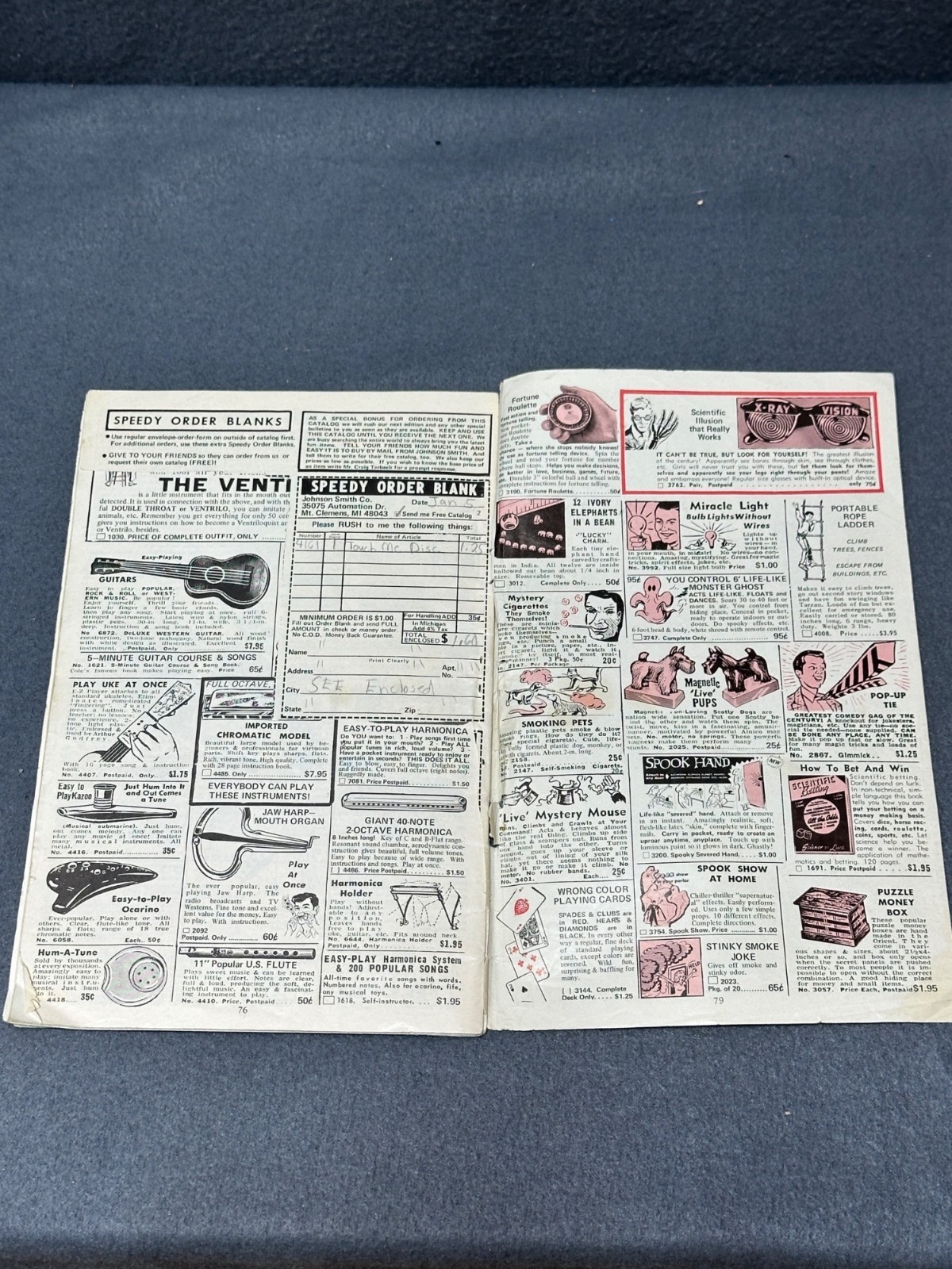 Johnson Smiths Fun Filled Catalog 1975 Vintage Retro Advertising 1600+ Unique It