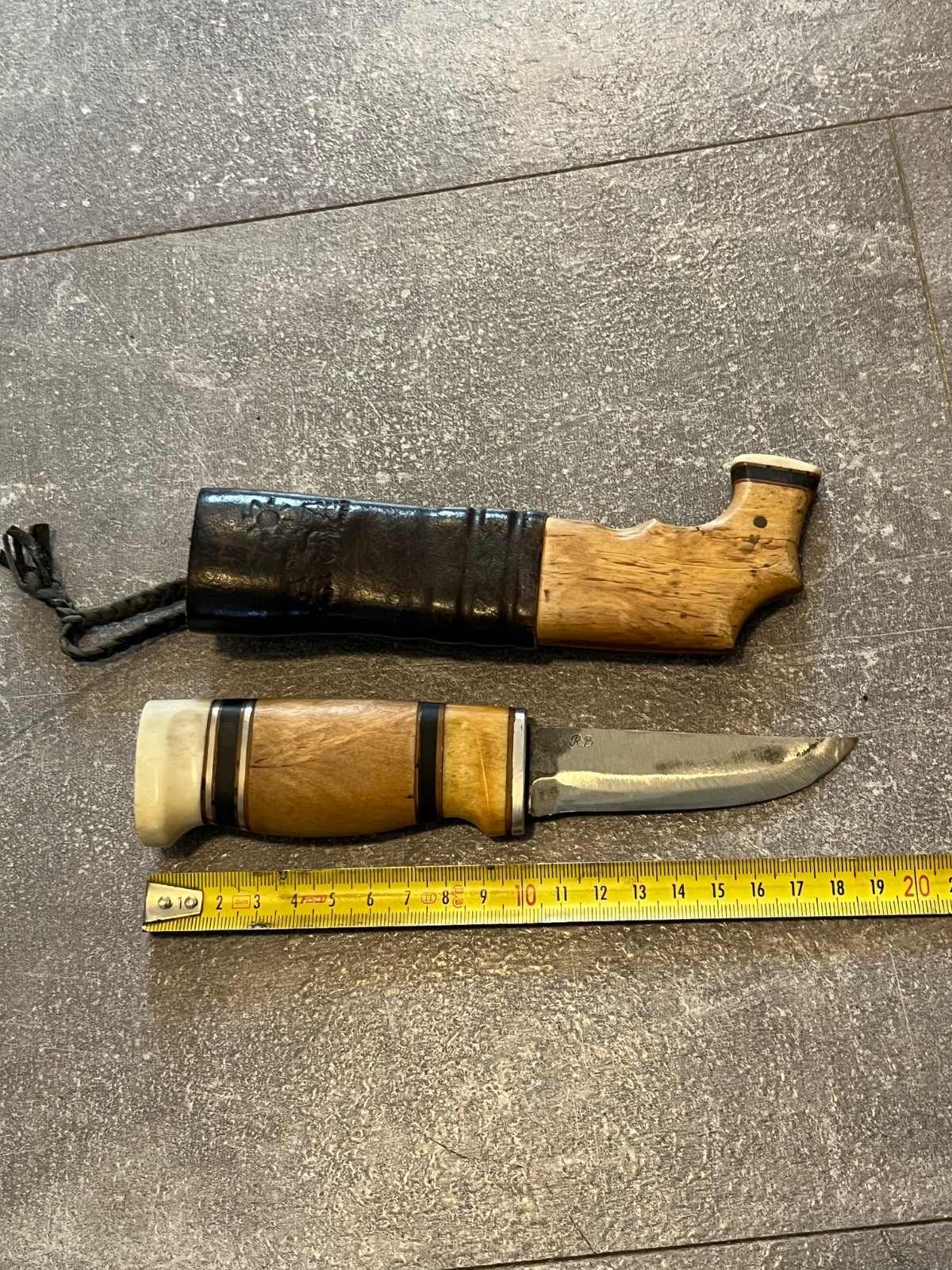 vintage swedish handmade knife puukko markt RB hunting fishing camping