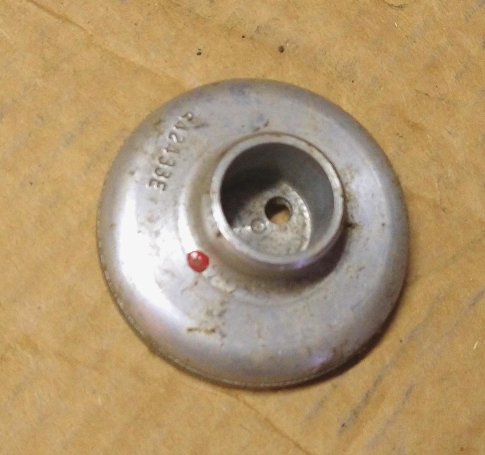 Vintage 3 Inch Diameter Round 1in Bore hole machine handle Aluminum hand wheel