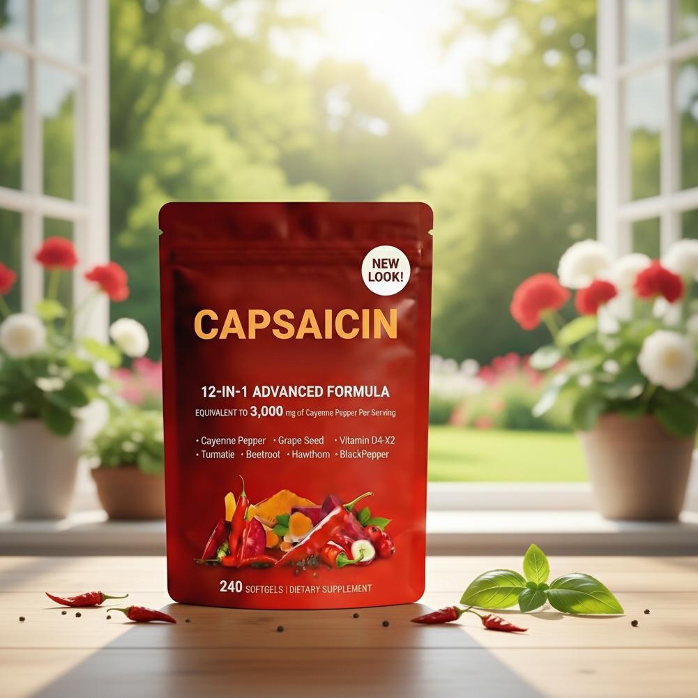 Capsaicin Power - Cayenne Pepper Softgels Supplement, Supports Leg Vein
