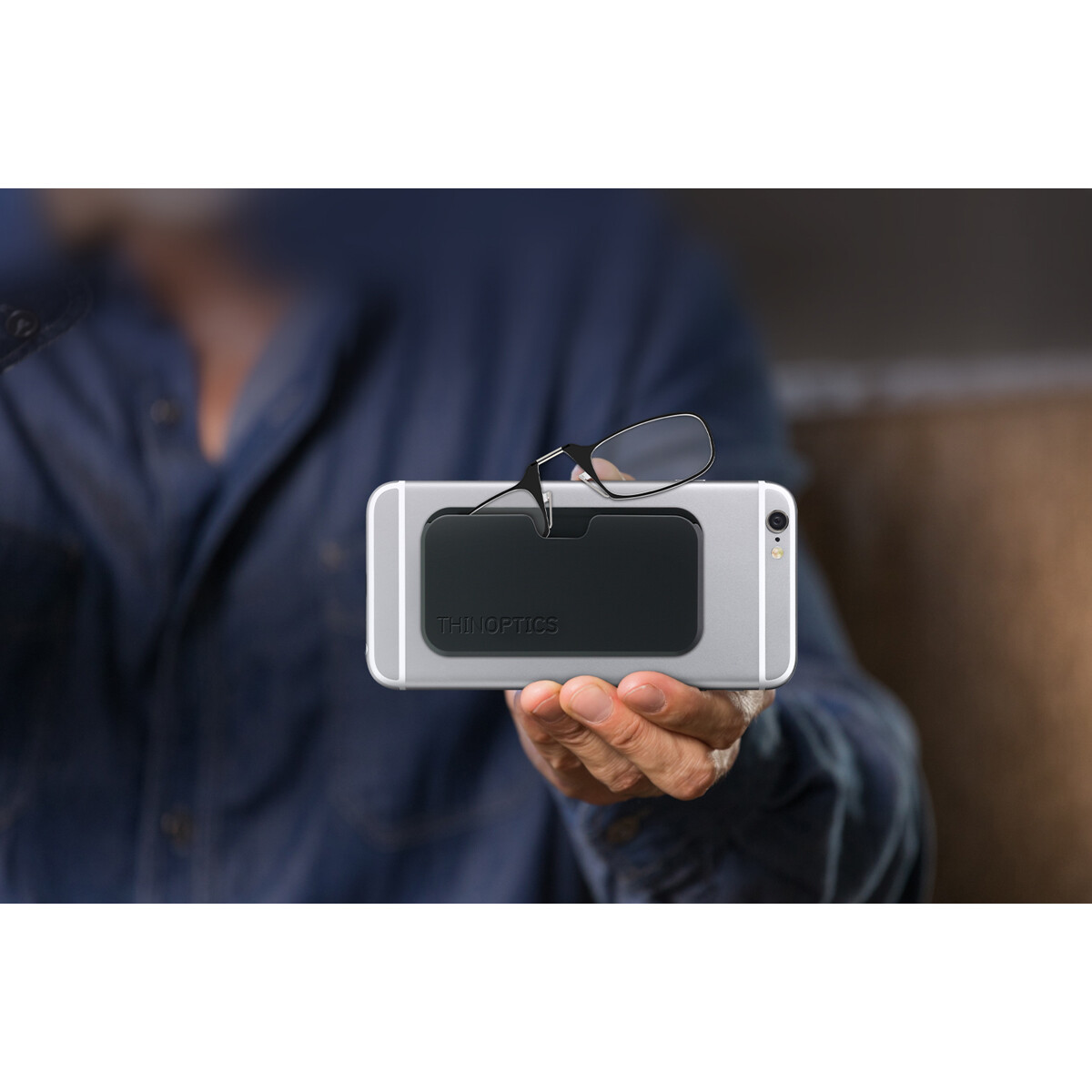 ThinOptics Secure Fit Armless Ultralight Reading Glasses with Universal Pod Case