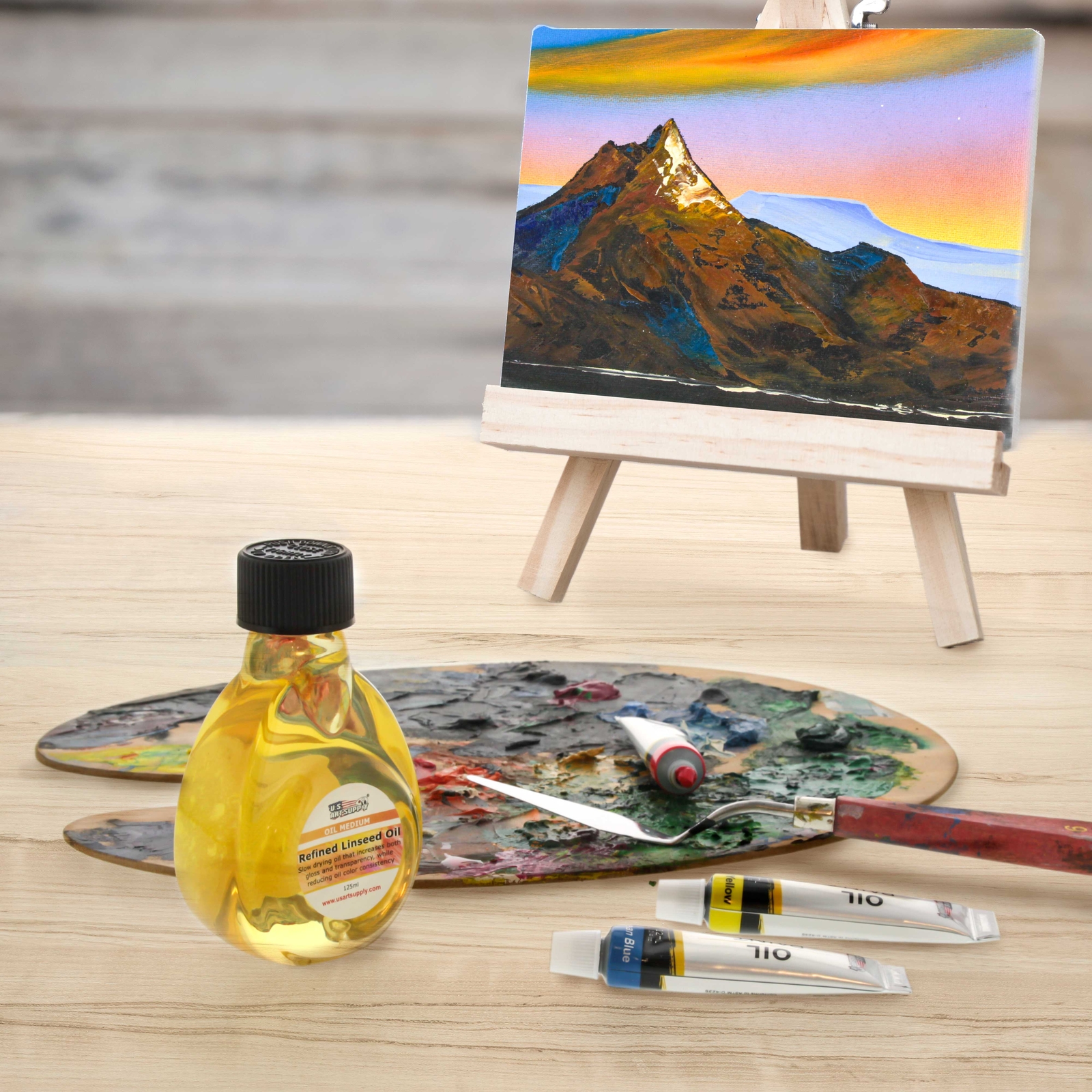 U.S. Art Supply Refined Linseed Oil, 125ml