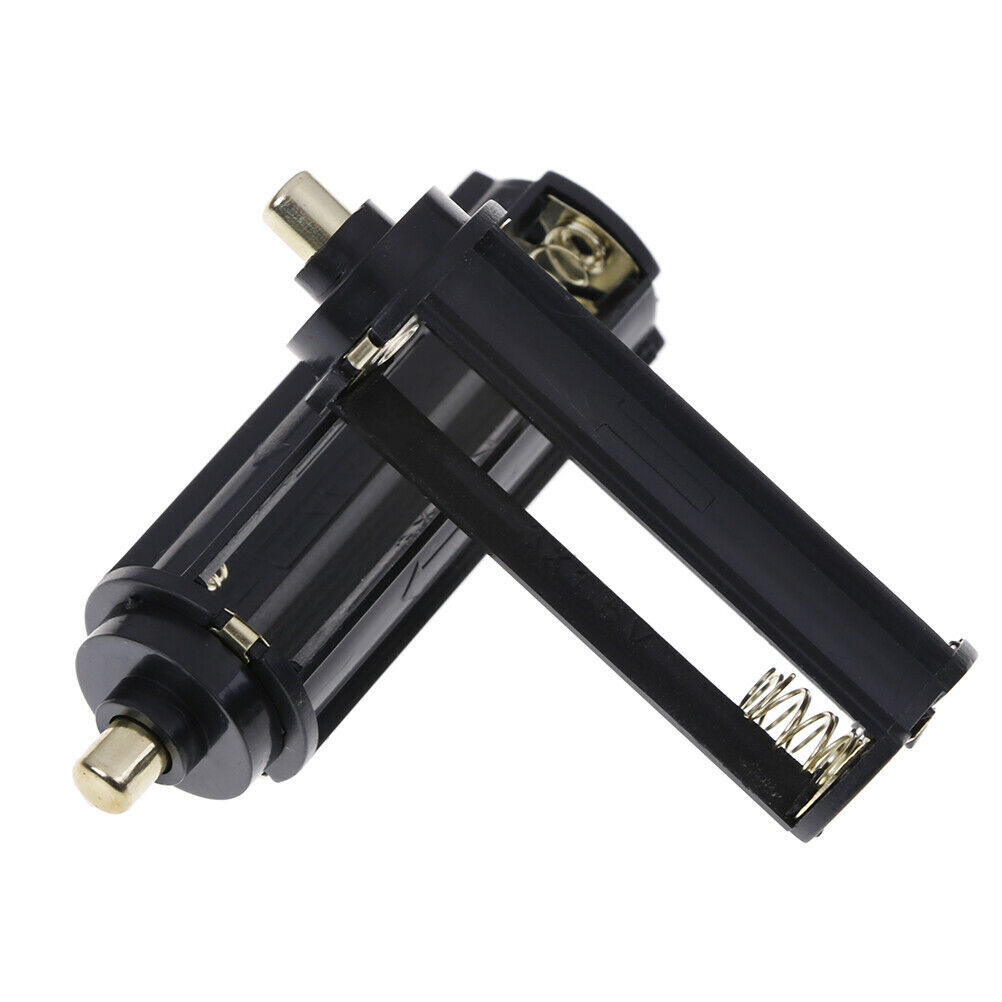 2x 3-AAA Battery Holder Case Plastic 18650 Spring Flashlight Round Circular 7/8"