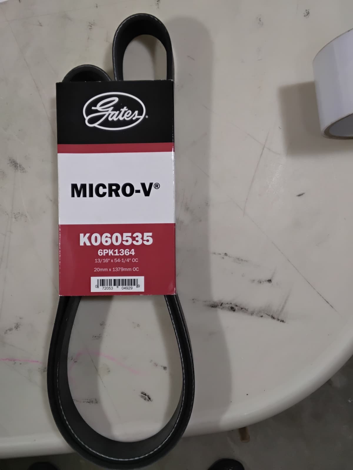 Gates K060535 Micro-V Serpentine Drive Belt