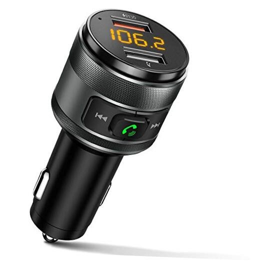 Bluetooth 5.3 FM Transmitter for Car, 3.0 Wireless Bluetooth FM Radio Adapter
