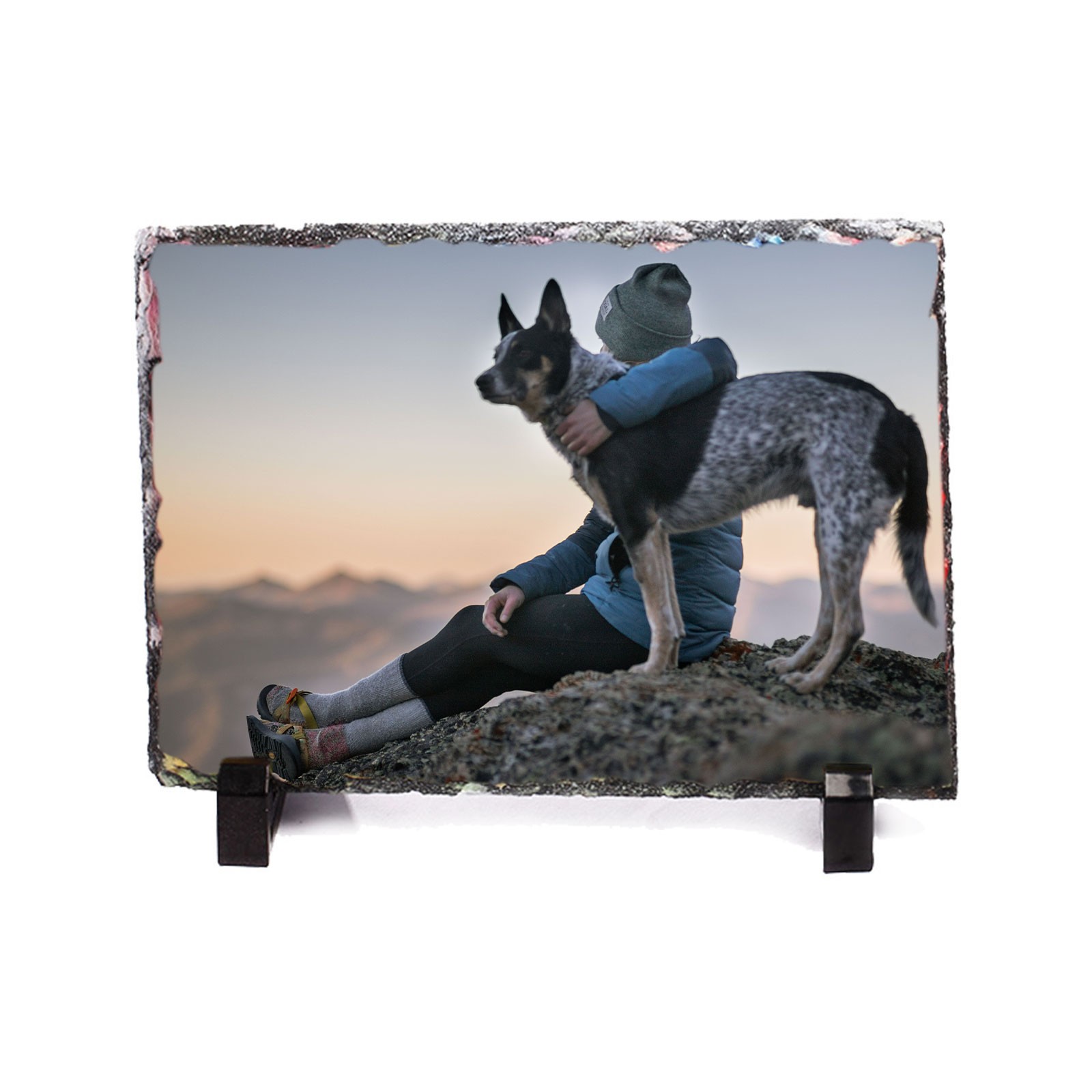 CALCA 15pcs 7.87" x 11.8" Sublimation Slate Rock Plaque Blanks w/ Display Holder