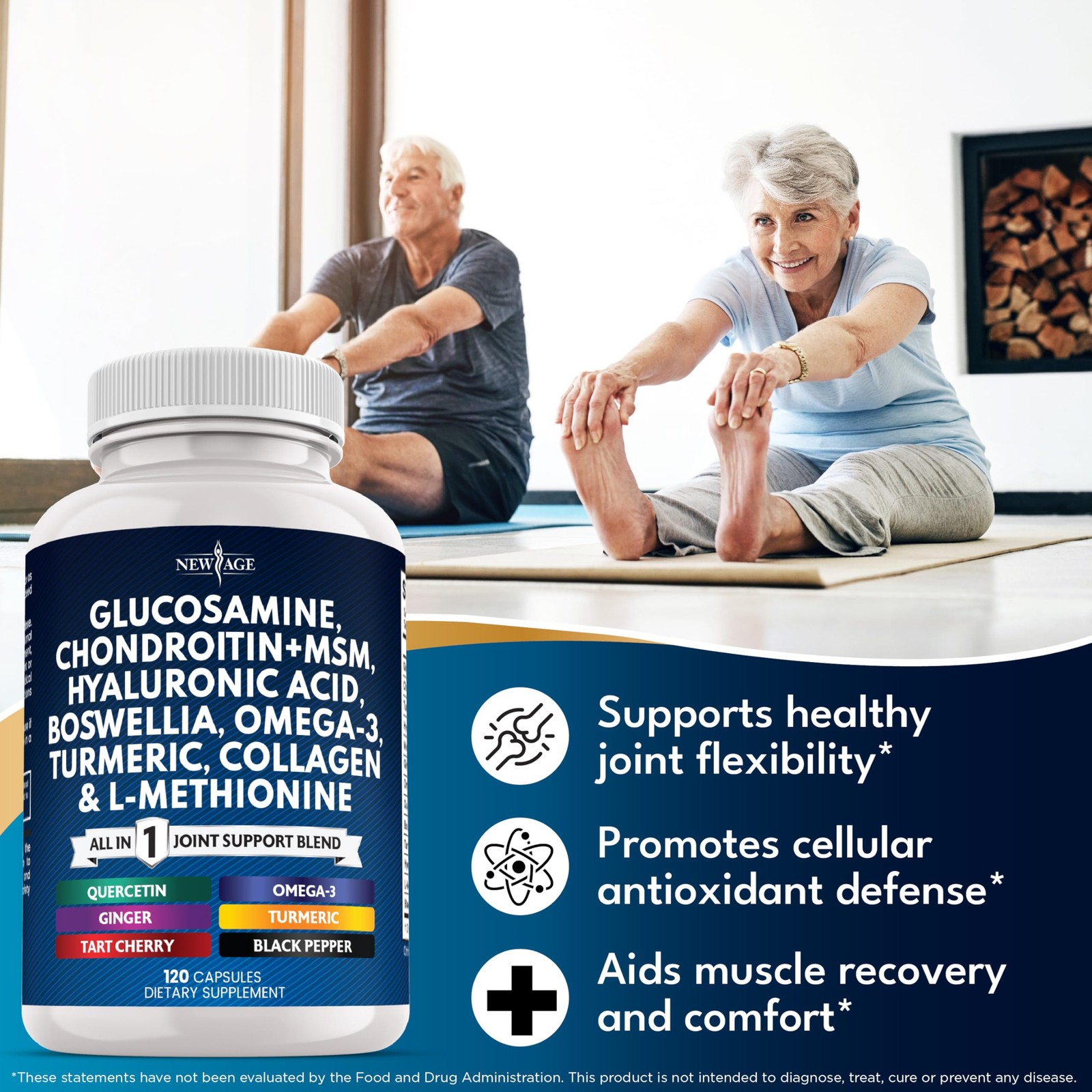 Glucosamine Chondroitin, MSM, Turmeric Curcumin, Collagen, Hyaluronic Acid, Omeg