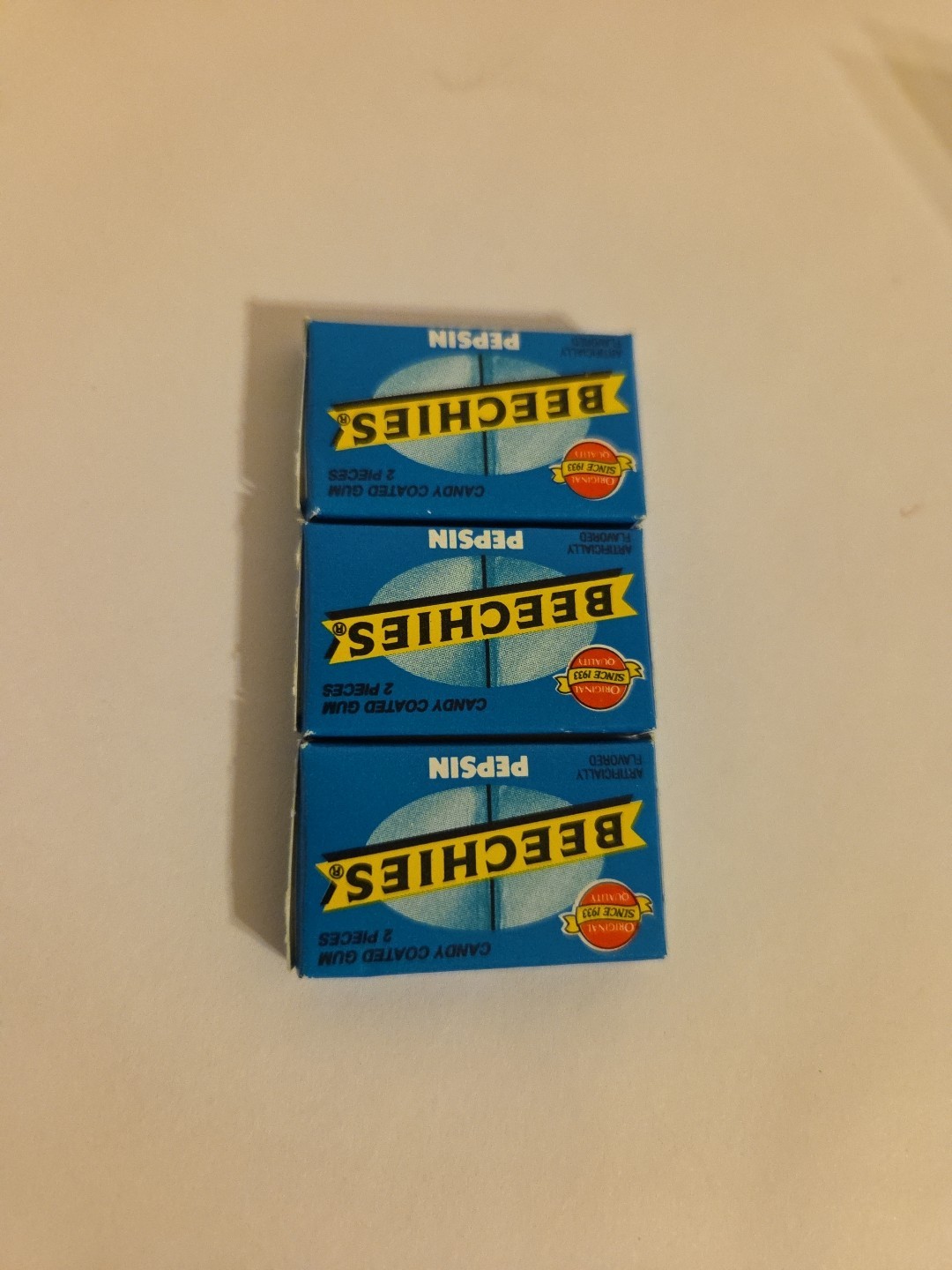 33 Vintage Beechies Peppermint & Pepsin Candy Coated Gum for Coin-Op Dispensers