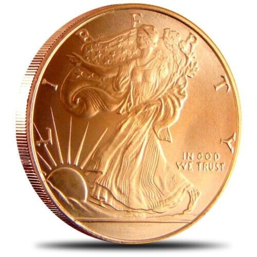 (20) WALKING LIBERTY - 1 OZ COPPER ROUND - BULLION - LOT