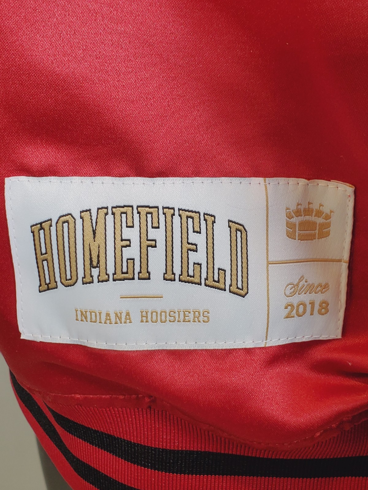 Homefield Indiana University Hoosiers Campus Classic Pullover Red Satin Unisex M