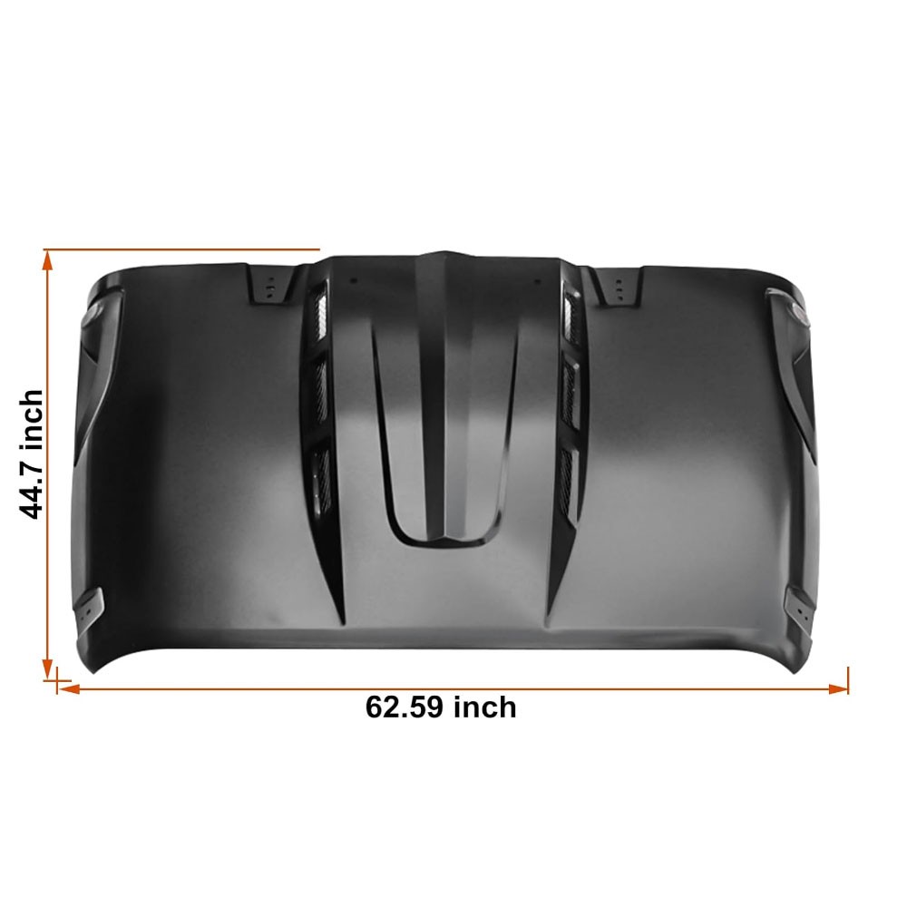 for 2007-2018 Jeep Wrangler Rubicon JK JKU heat extract Vented AVG Steel Hood