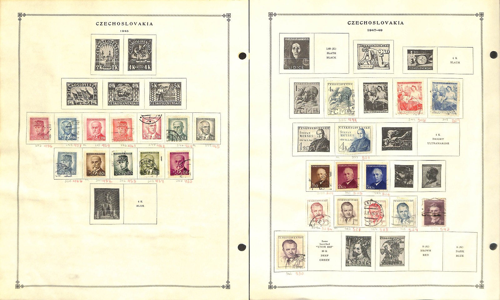 Czechoslovakia Stamp Collection on 60 Scott International Pages, 1918..1996 (BA)