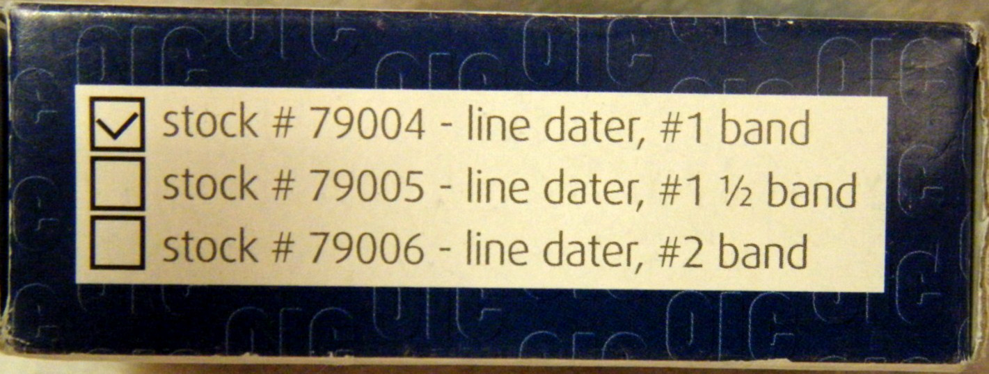 Officemate 12 Year Line Dater Stamp -THRU 2028- stock # 79004 NEW IN BOX