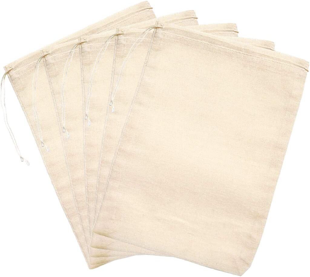 100 4x6 inch Cotton Muslin Drawstring Bags Wedding Party Favors