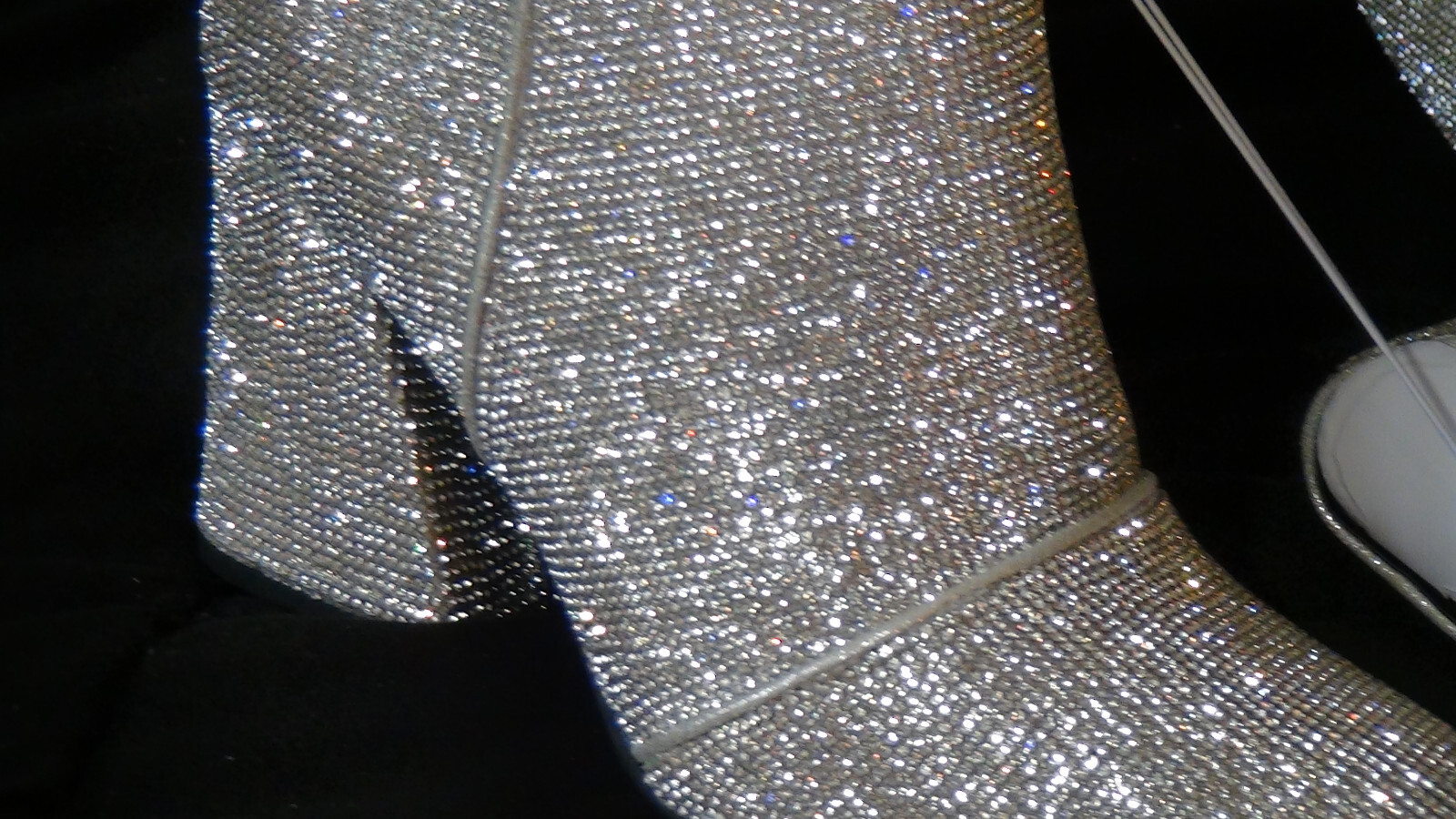 A New Day Cailin Womens Rhinestone Wide Width Ankle Boots Silver Size 8W