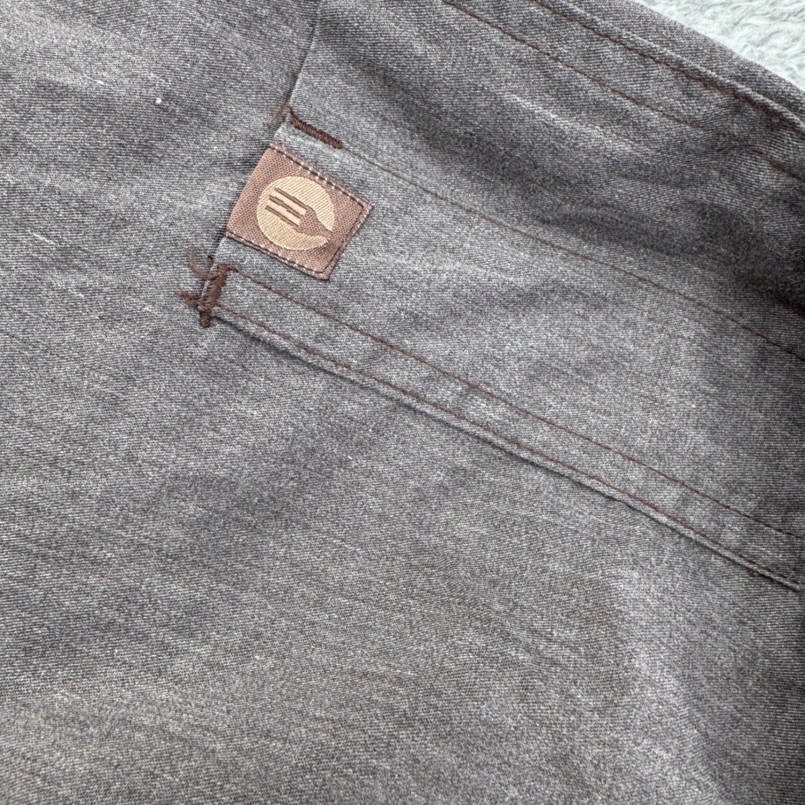 Chef Works Mens XL Chef Coat Jacket Gray Long Sleeve Zip Up Work Uniform