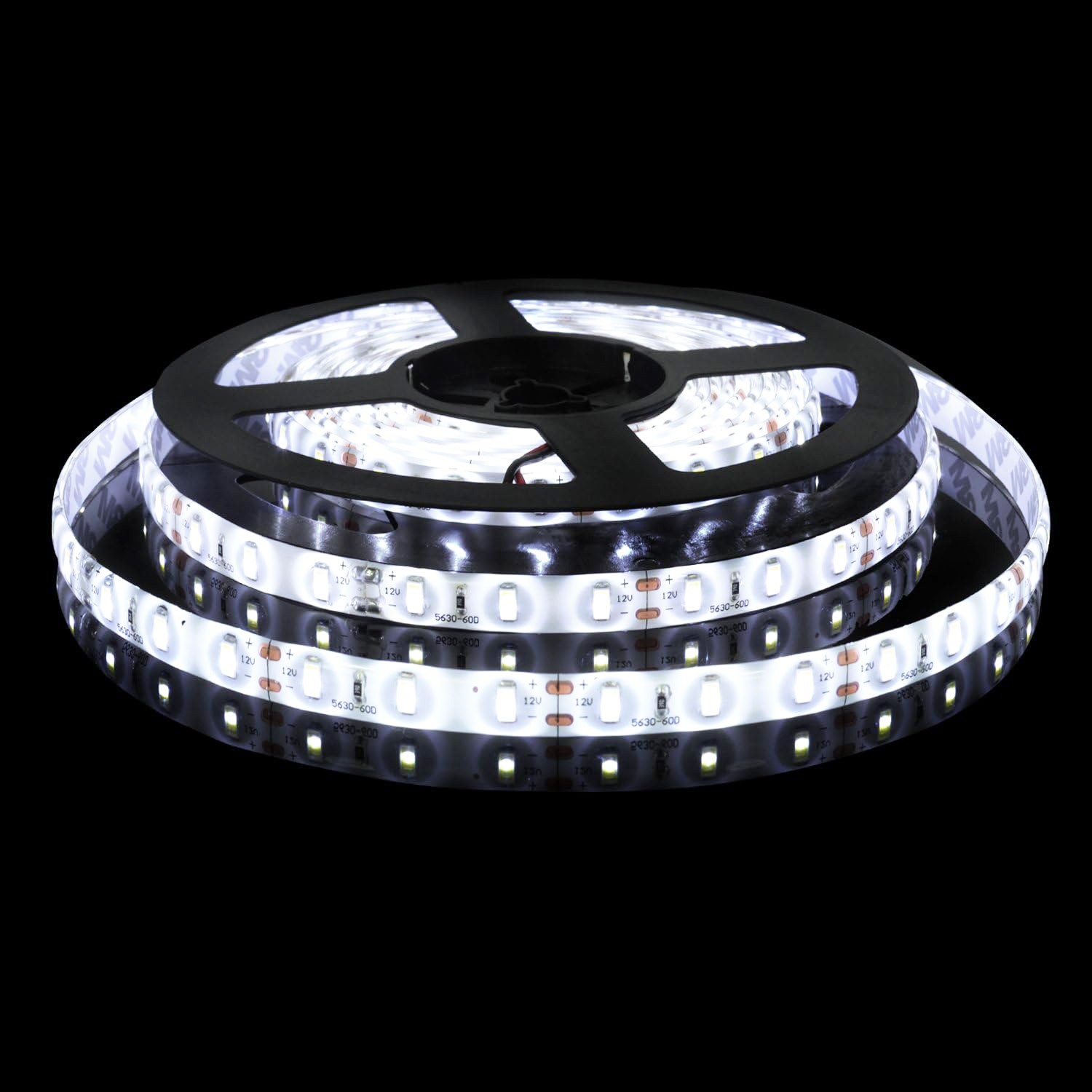 16.4FT 5630 SMD LED Lights Strip 300 LEDs 12V Super Bright Daylight White 6000K