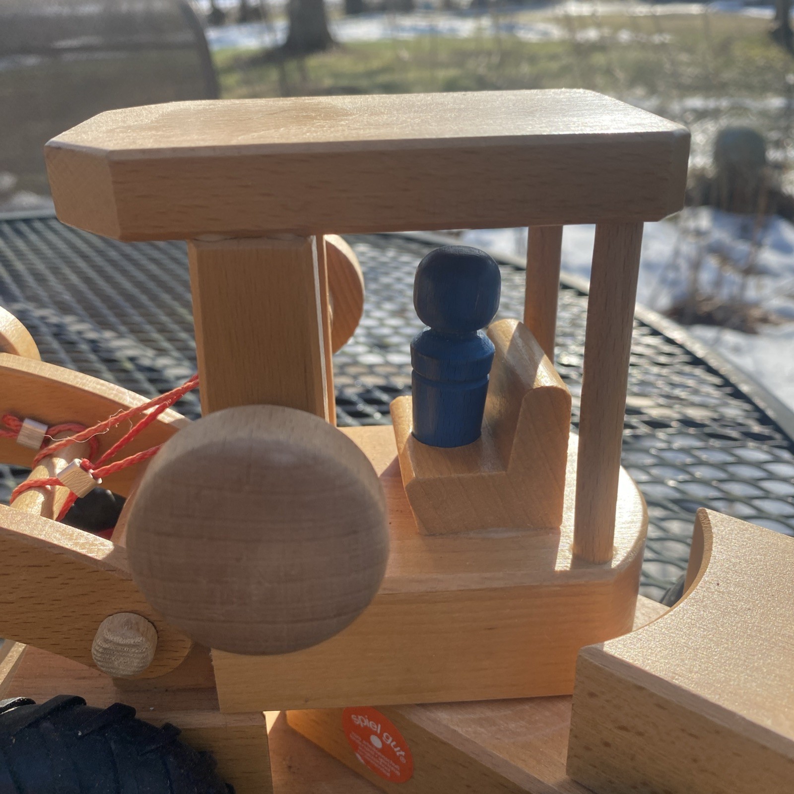 Vintage Fagus Early Production Front Loader w/Cab & Lifting Fork And Blue Guy