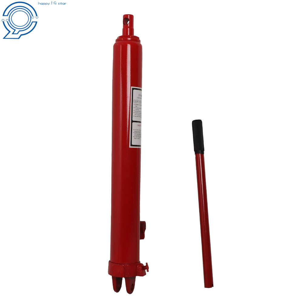 New 3 Ton Long Manual Hydraulic Ram Jack Single Pump Engine Lift Cherry Picker