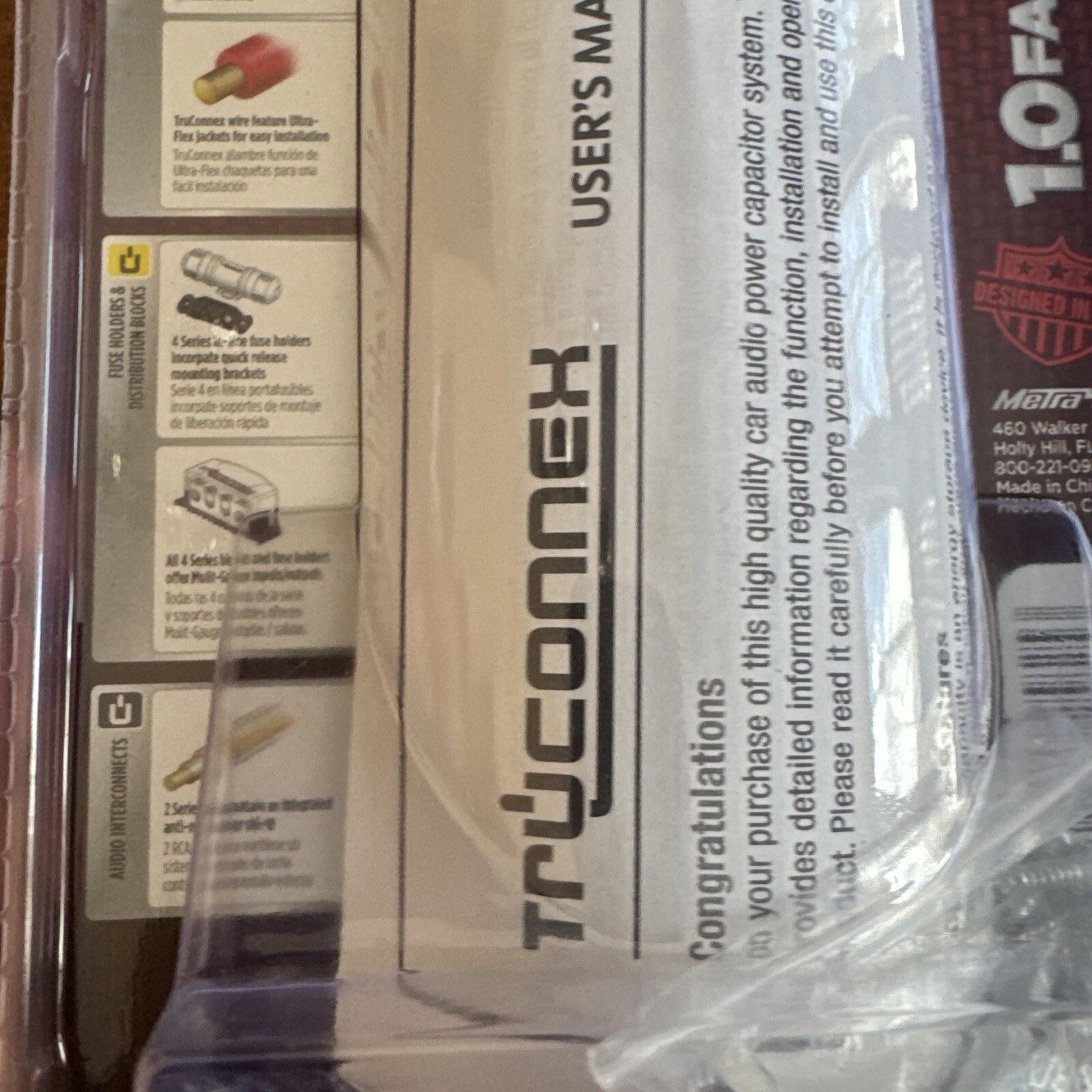 Metra Truconnex TCCAP1D (By-Cap1) 1.0 Farad Ultra-Low ESR Capacitor, NEW #NS1