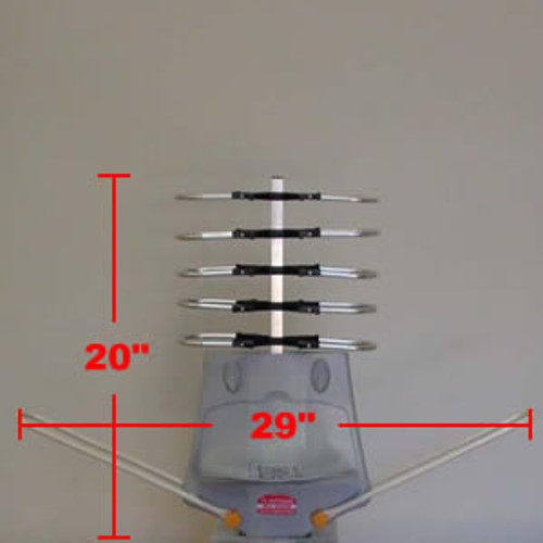 HDTV 1080P Outdoor Amplified Digital Antenna 360 Rotor HD TV UHF VHF FM 150 Mile