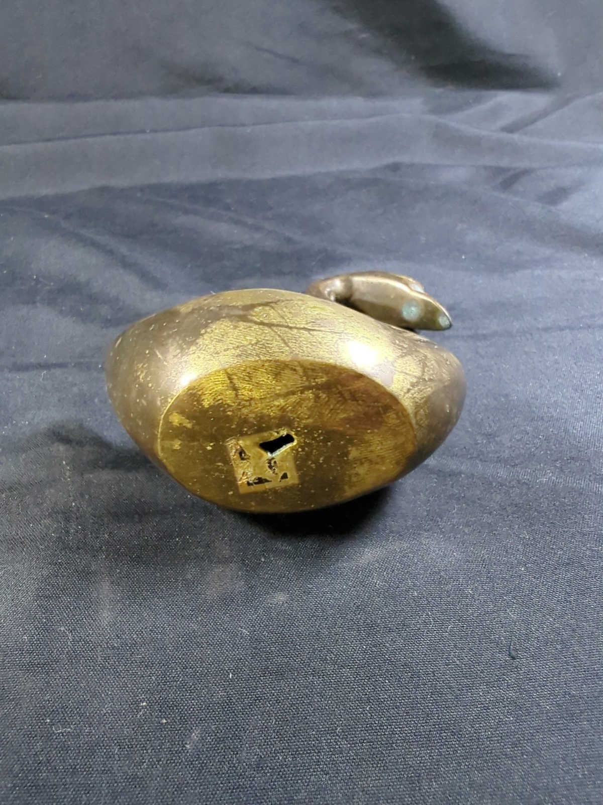 Pair Of Vintage Miniature solid Brass Swan Figurines Mid Century Modern Unique