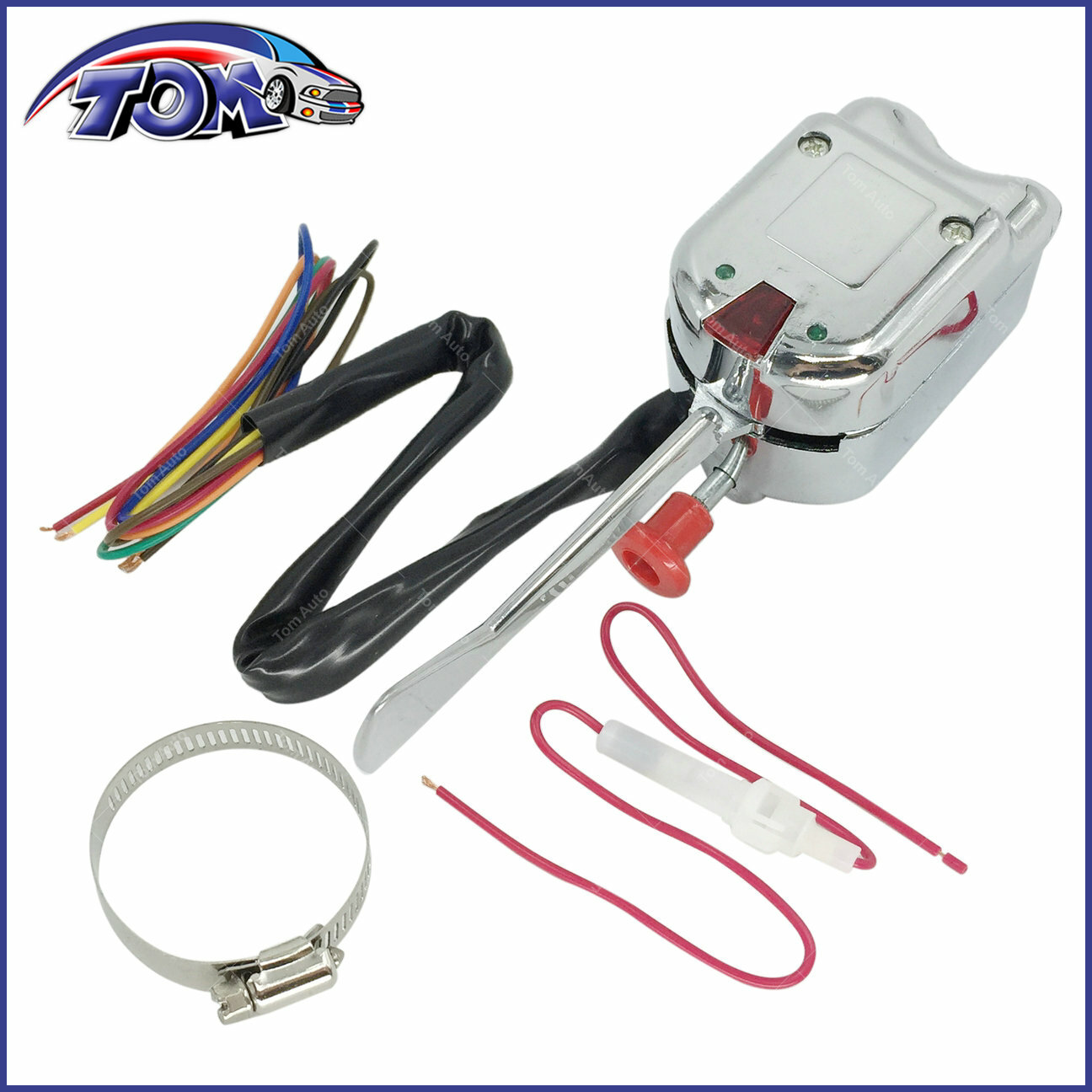 NEW CHROME 12V UNIVERSAL STREET HOT ROD TURN SIGNAL SWITCH FOR FORD GM BUICK