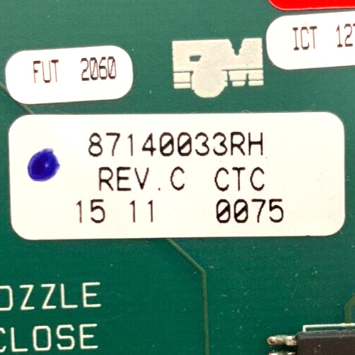 Fluid Management Accutinter 87140033RH 1500 Paint Dispenser PCB Relay Board 269F