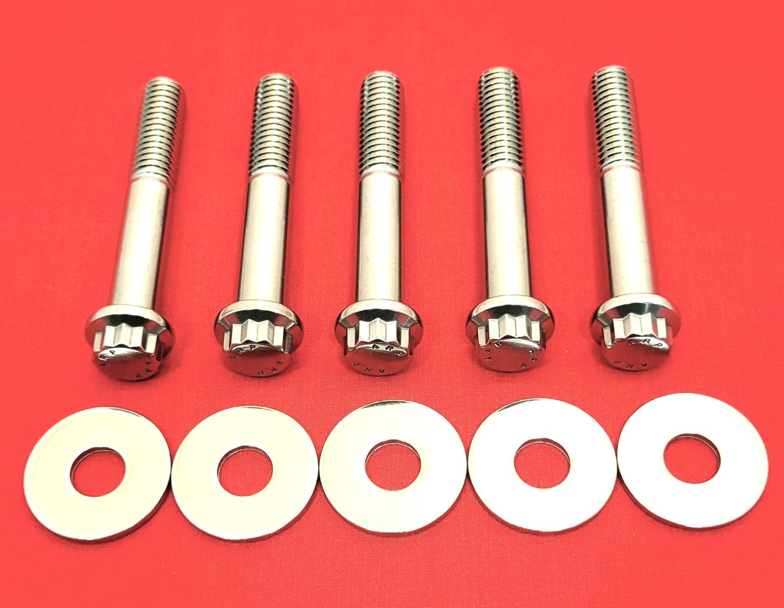 HARLEY ARP 12 POINT POLISHED STAINLESS STEEL REAR PULLEY BOLT KIT SET