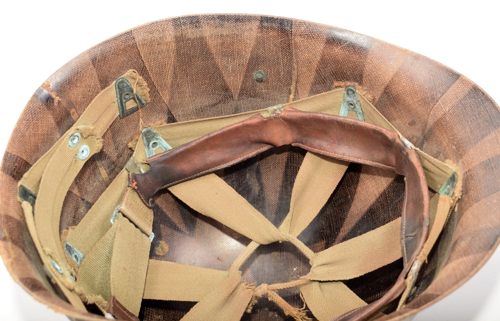 Original WWII US Military CAPAC M1 Helmet Liner w/ Sweatband, Nape Strap